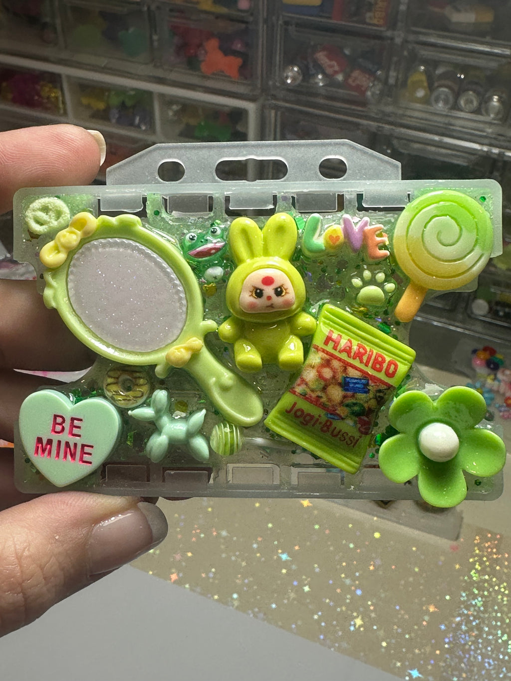 Handmade Resin Charm Lanyard Card Holder