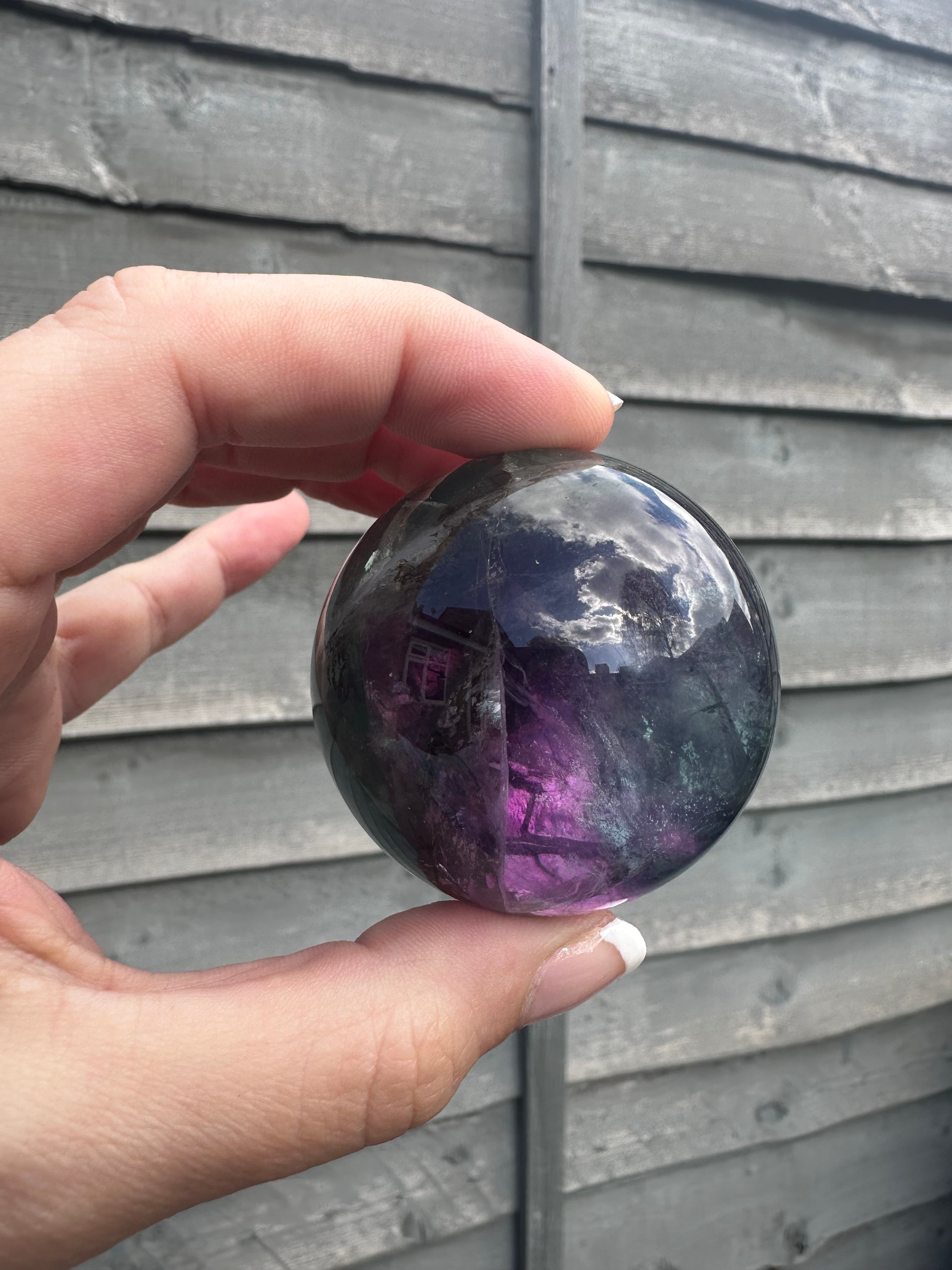 Rainbow Fluorite Sphere