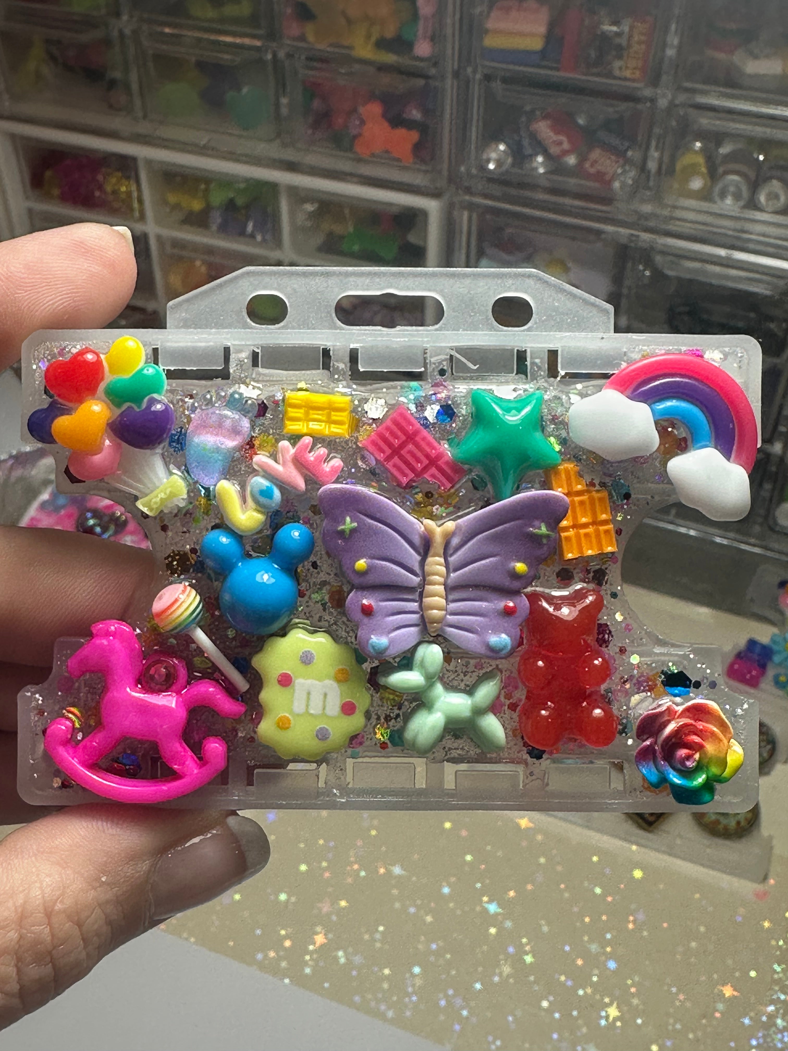 Handmade Resin Charm Lanyard Card Holder