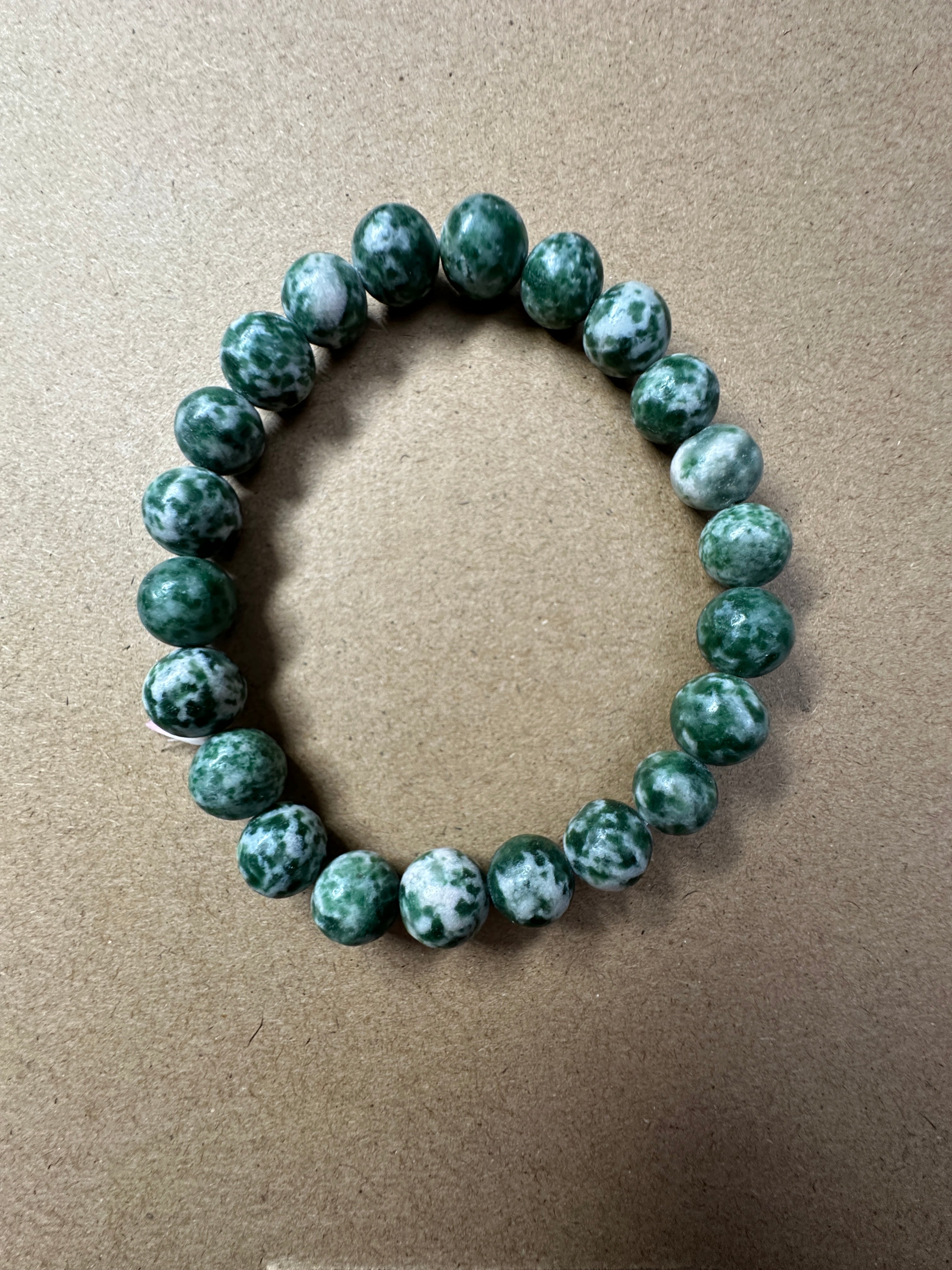 Tree Agate Beaded Bracelet