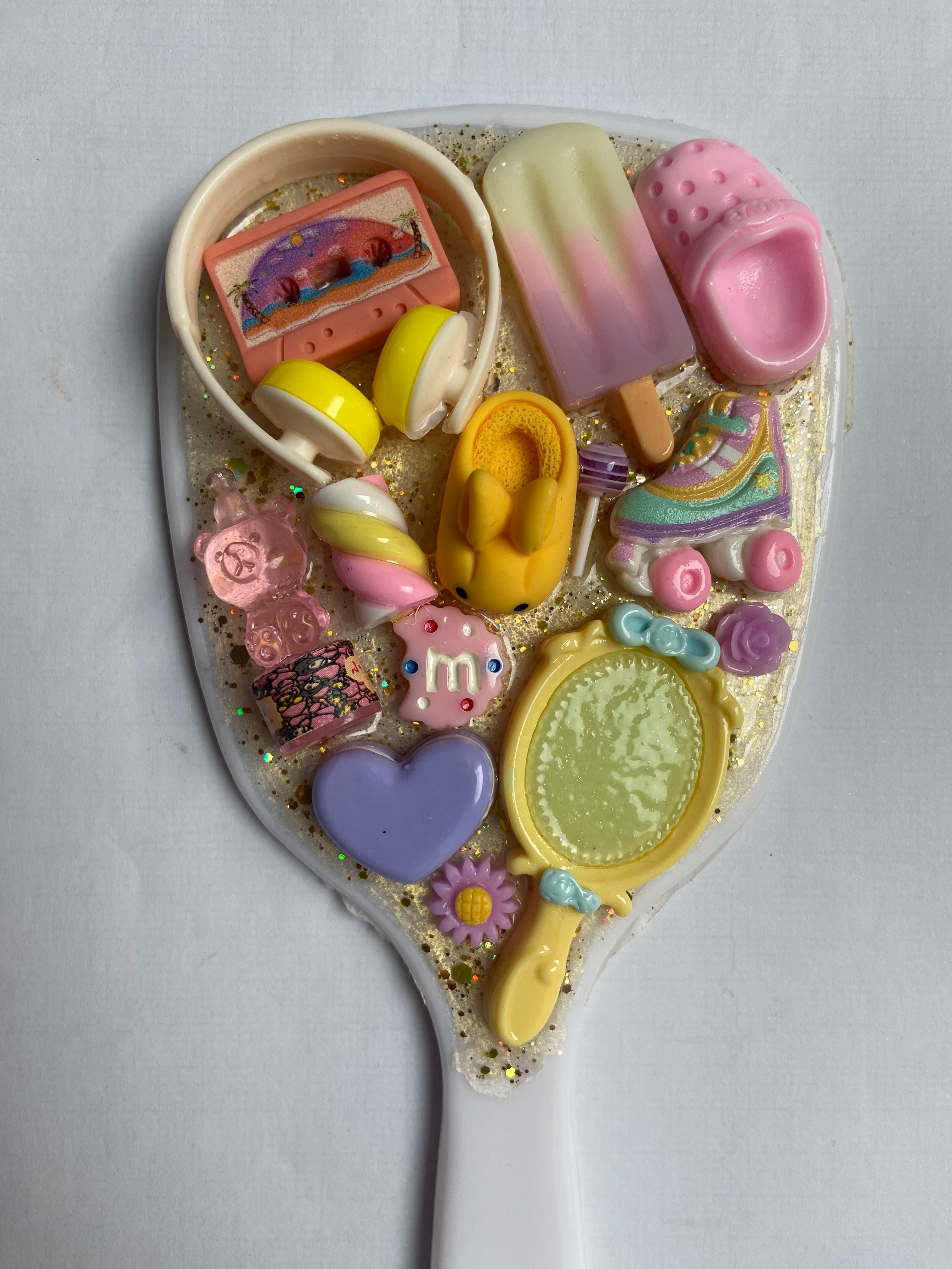 Handmade Resin Charm Hand Mirror