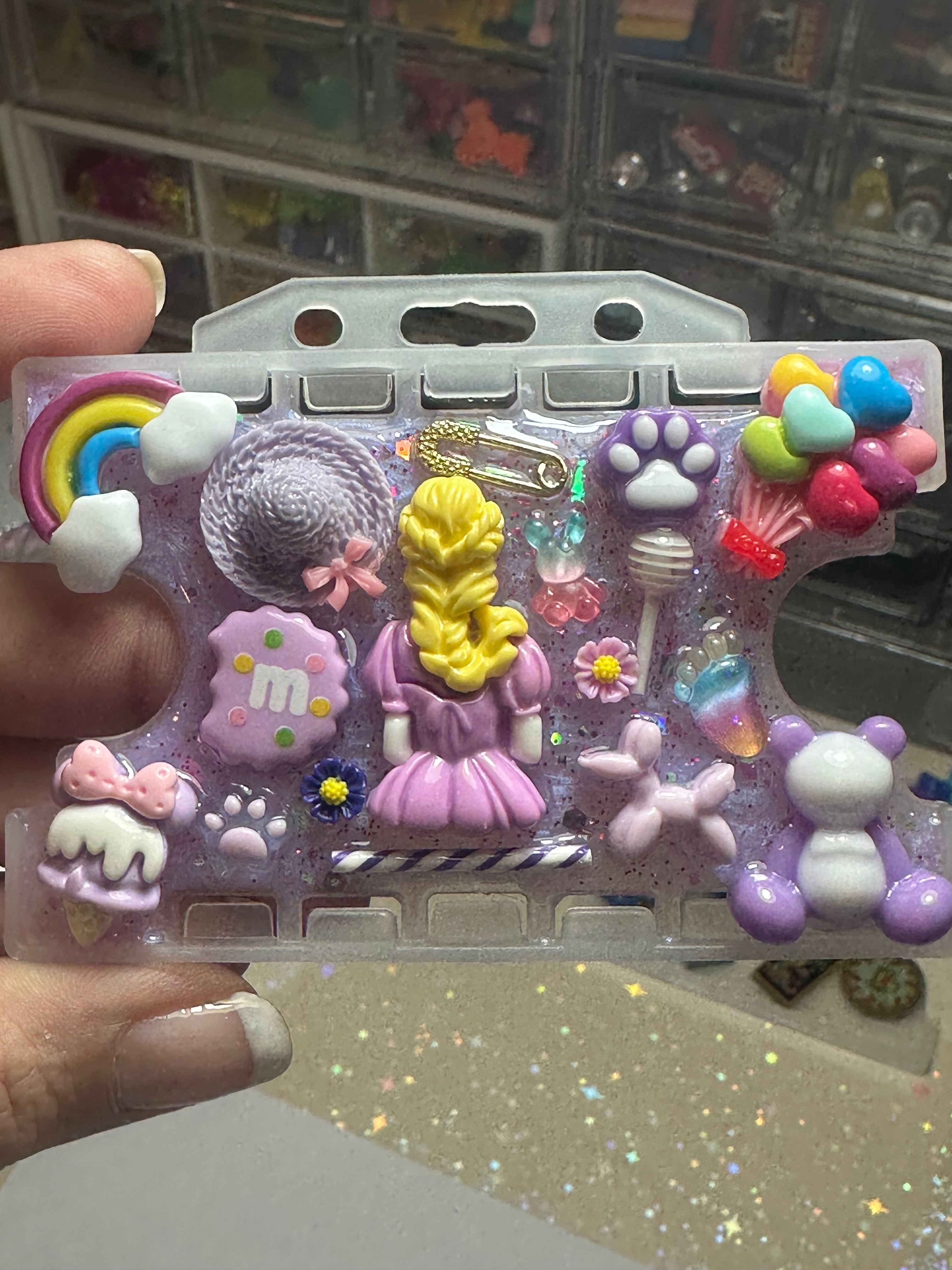 Handmade Resin Charm Lanyard Card Holder