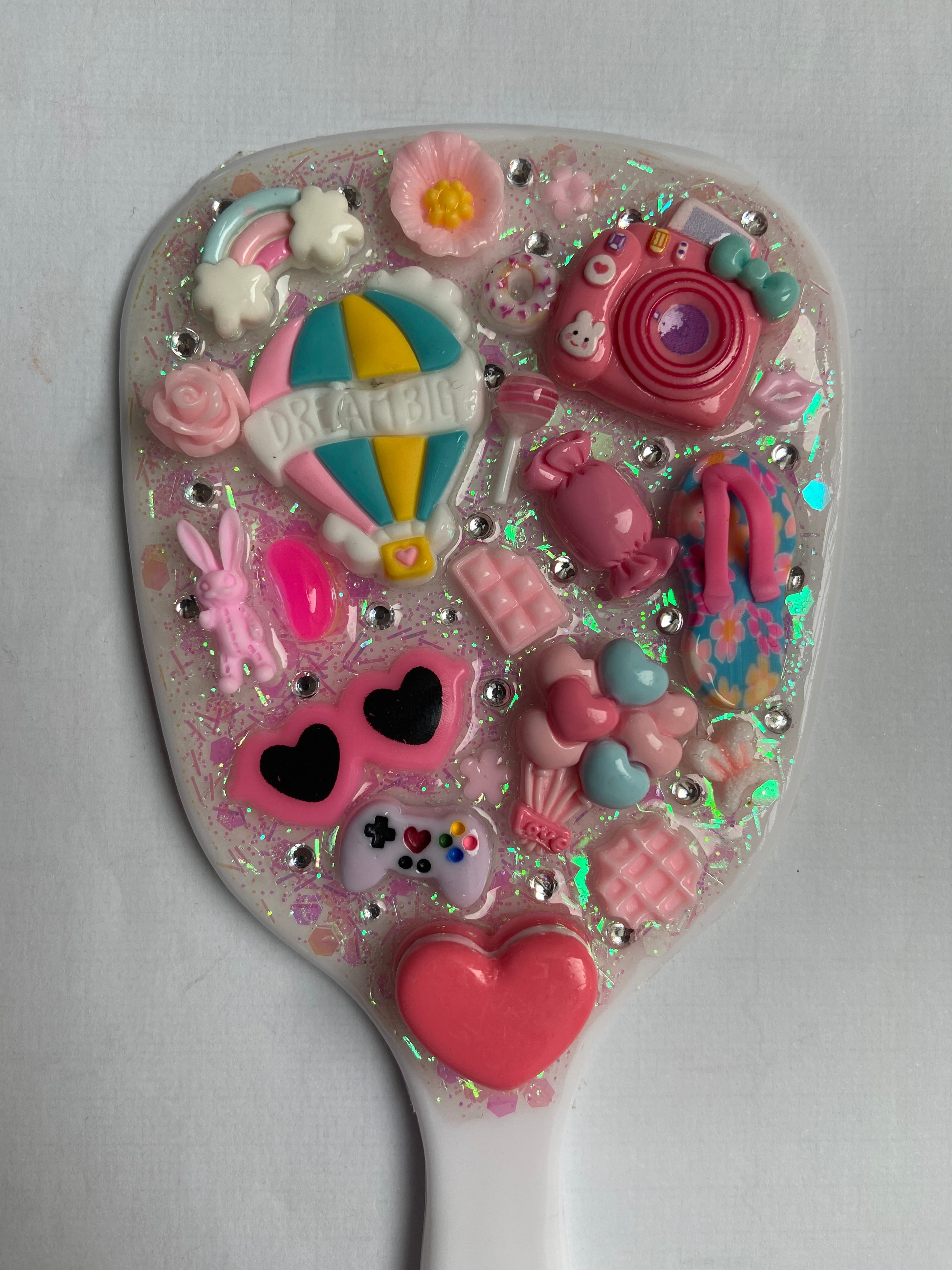 Handmade Resin Charm Hand Mirror