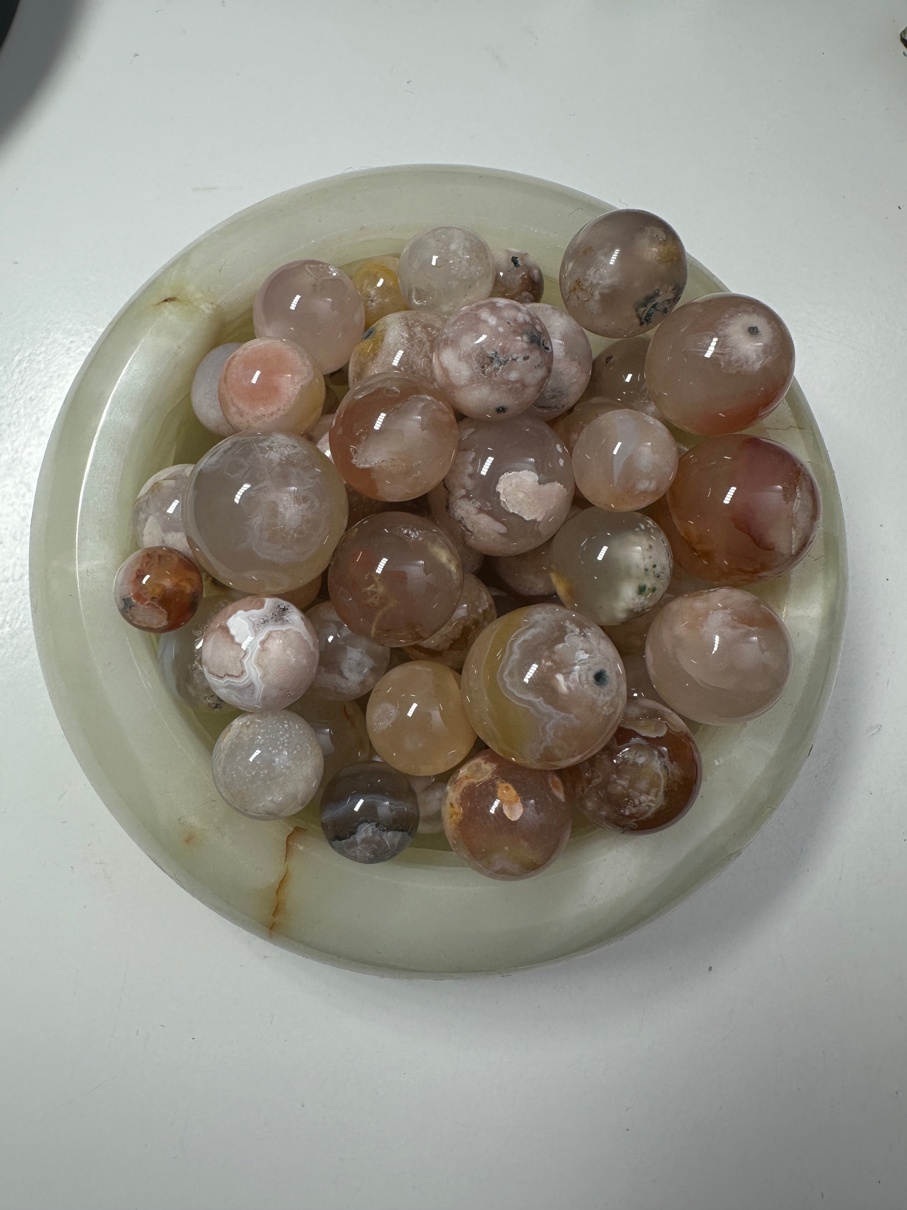 Mini Flower Agate Sphere