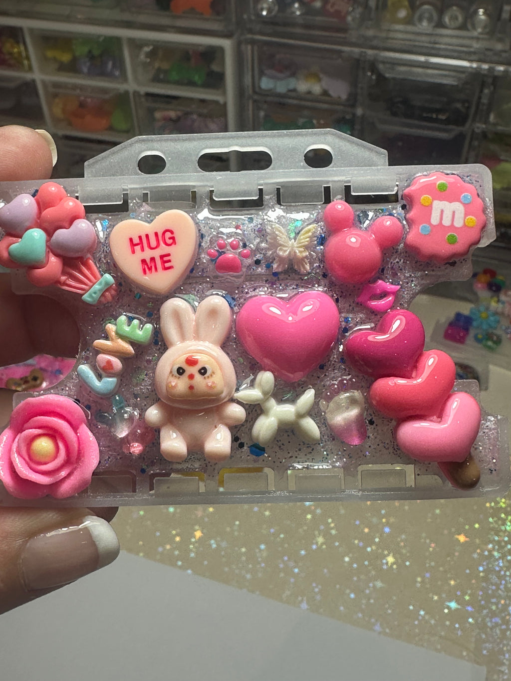 Handmade Resin Charm Lanyard Card Holder