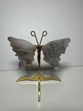 Amethyst Small Butterfly Wings Carving with Stand