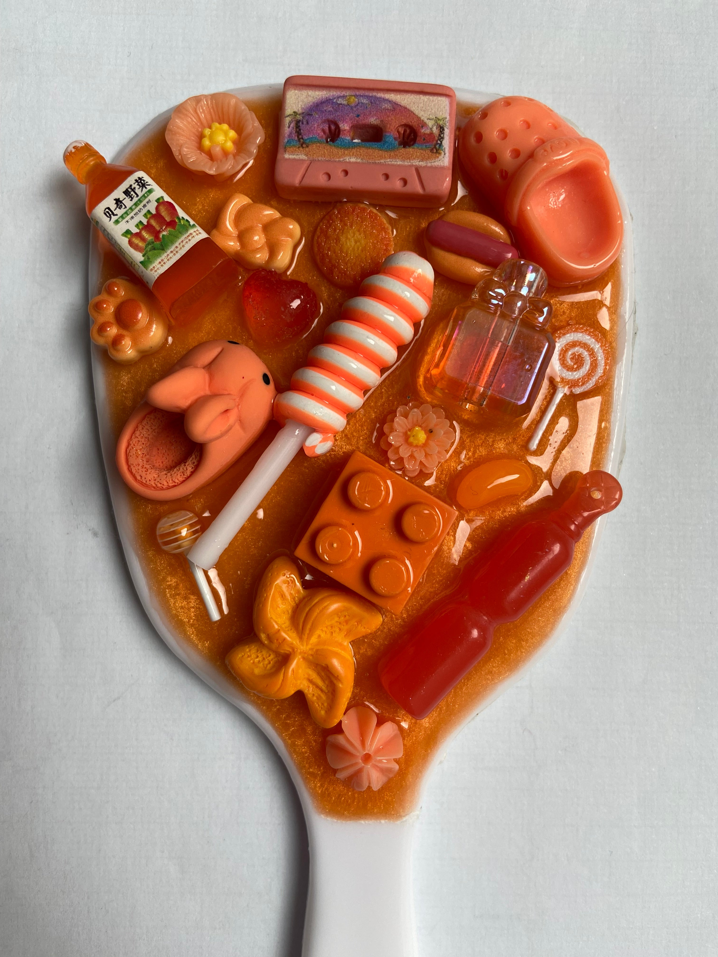 Handmade Resin Charm Hand Mirror