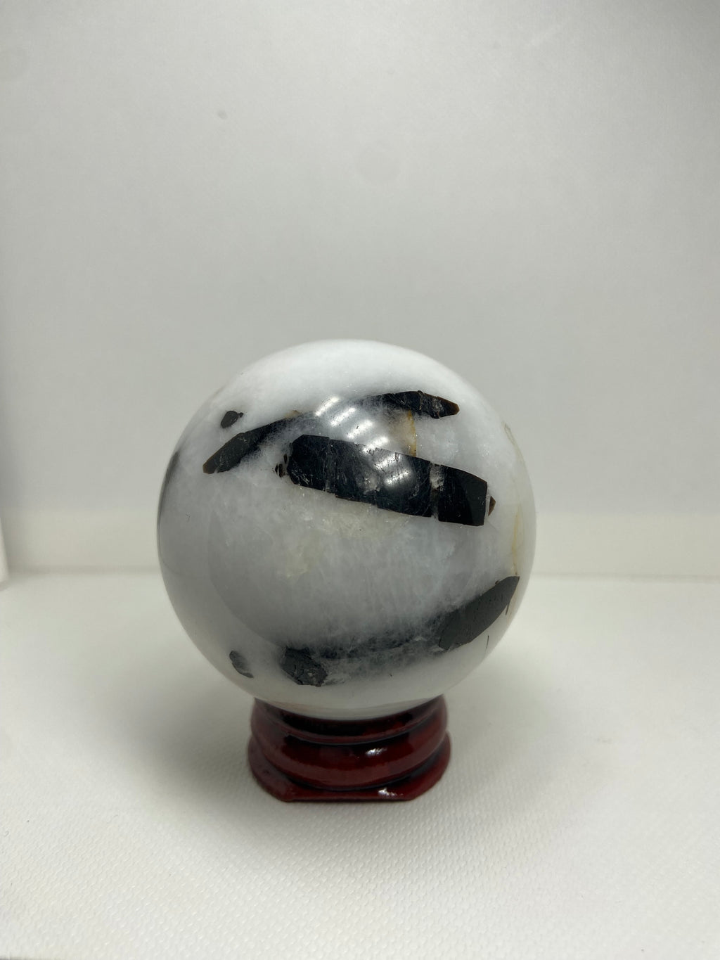 Black Tourmaline in Quartz Sphere