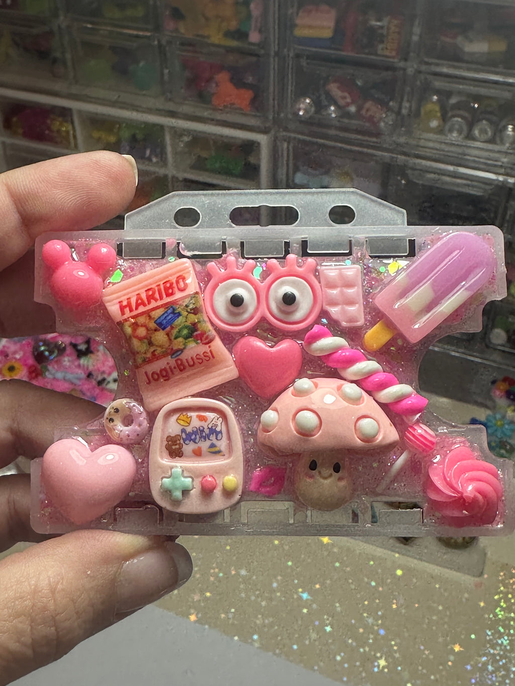 Handmade Resin Charm Lanyard Card Holder