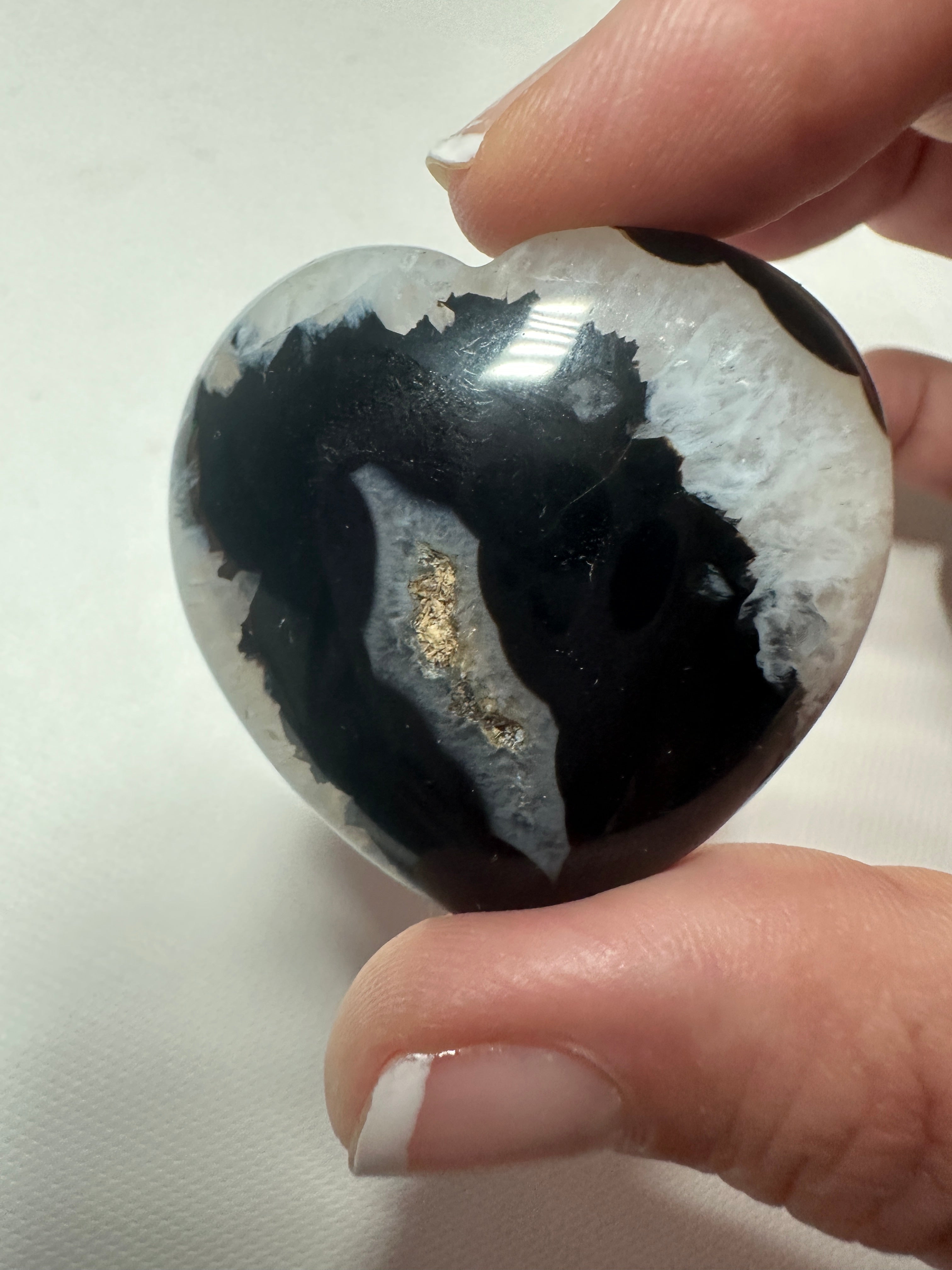 Black Agate Heart 7