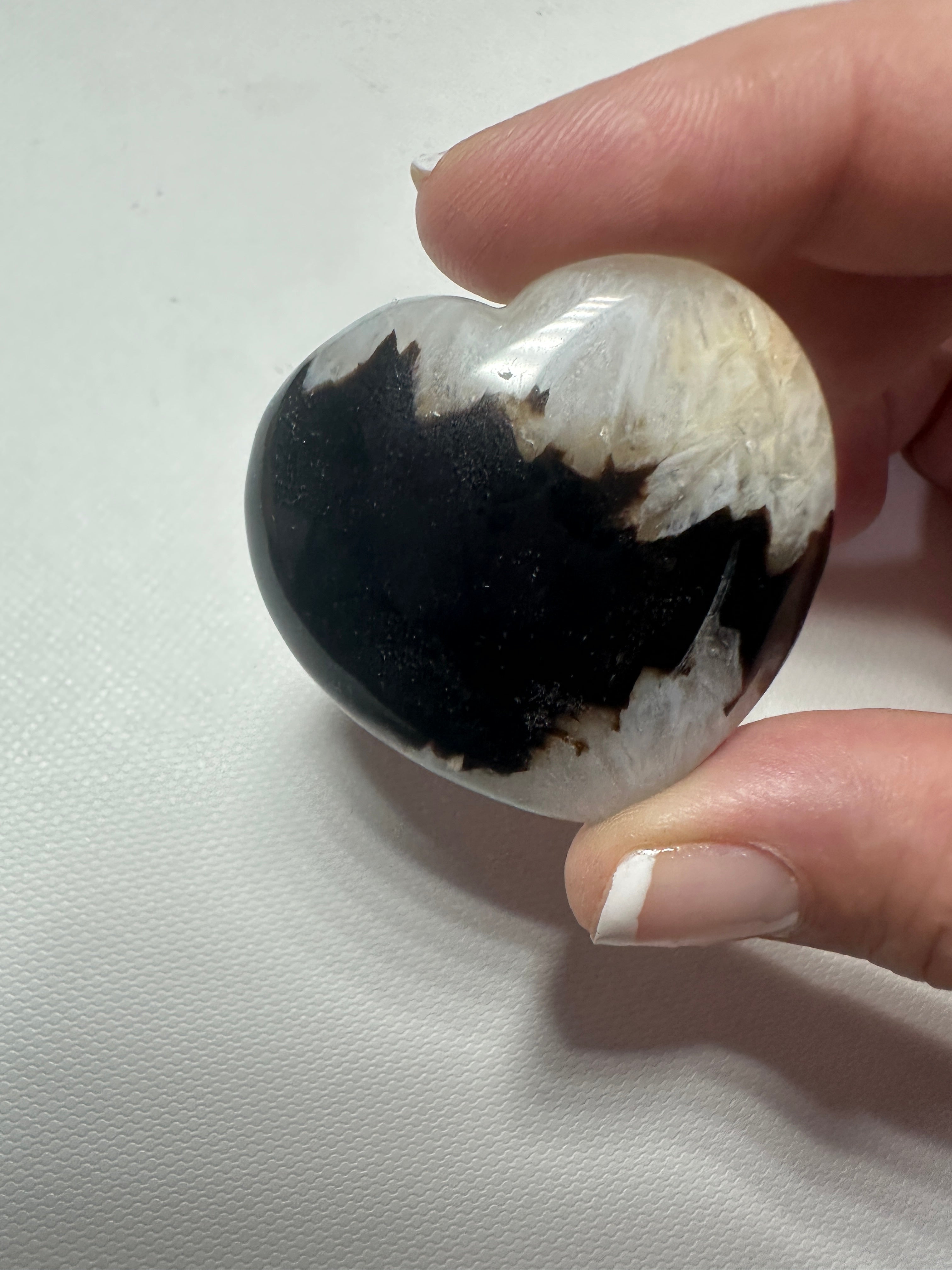 Black Agate Heart 5
