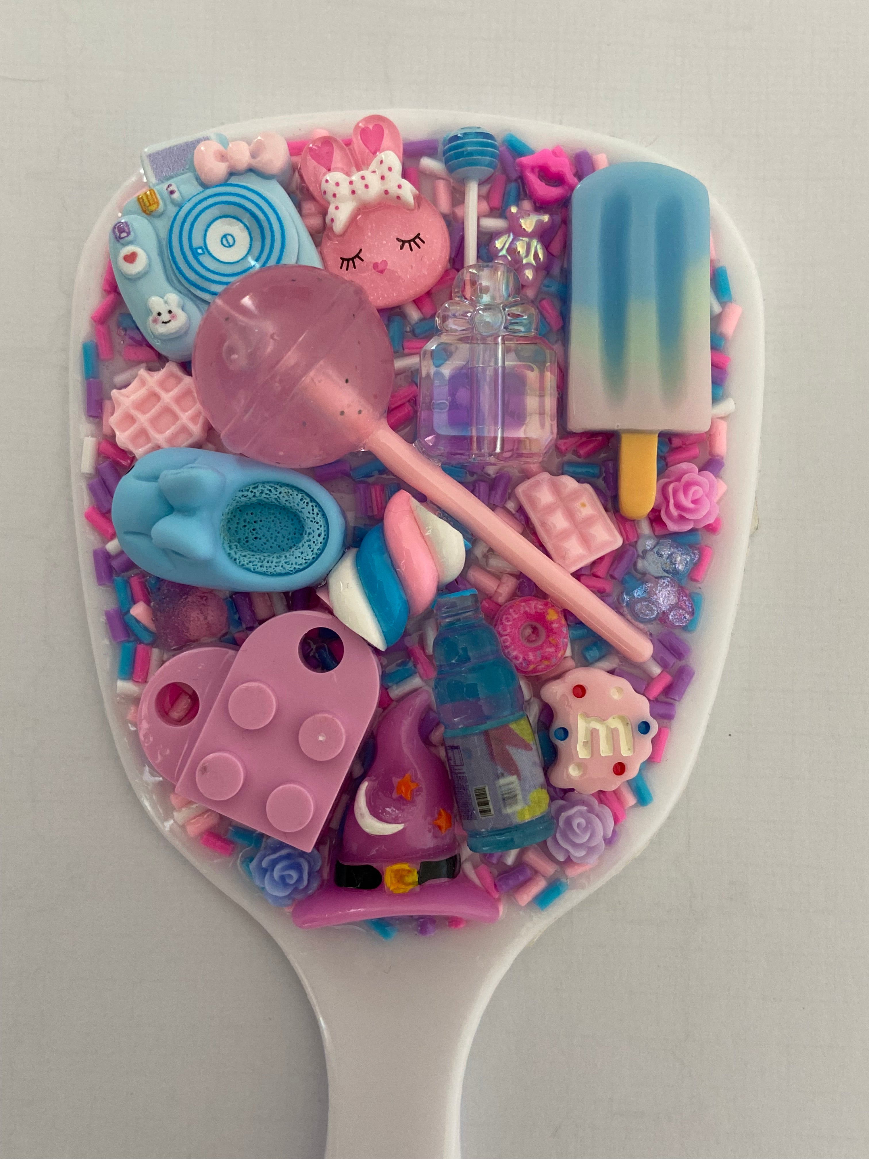 Handmade Resin Charm Hand Mirror