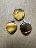 Tigers Eye Heart Pendant