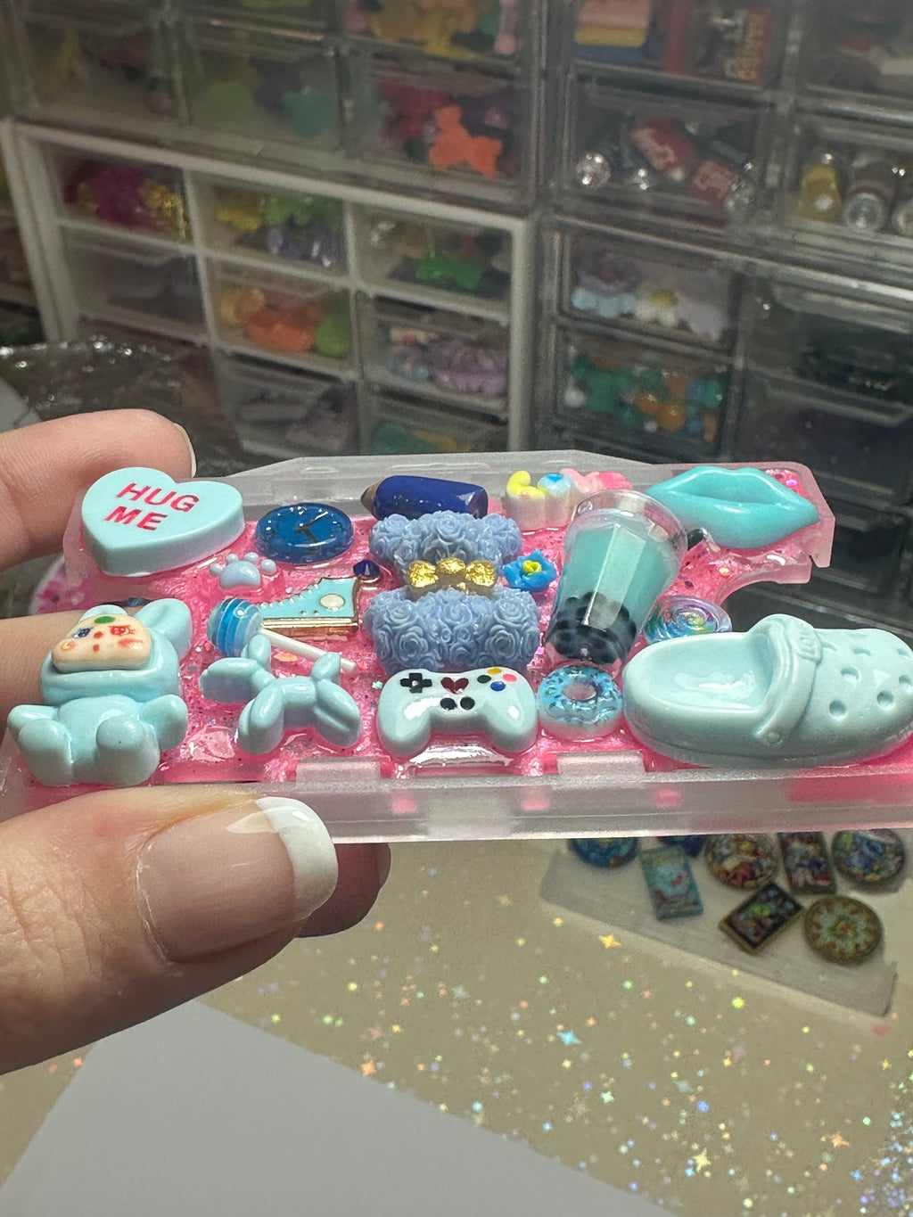 Handmade Resin Charm Lanyard Card Holder