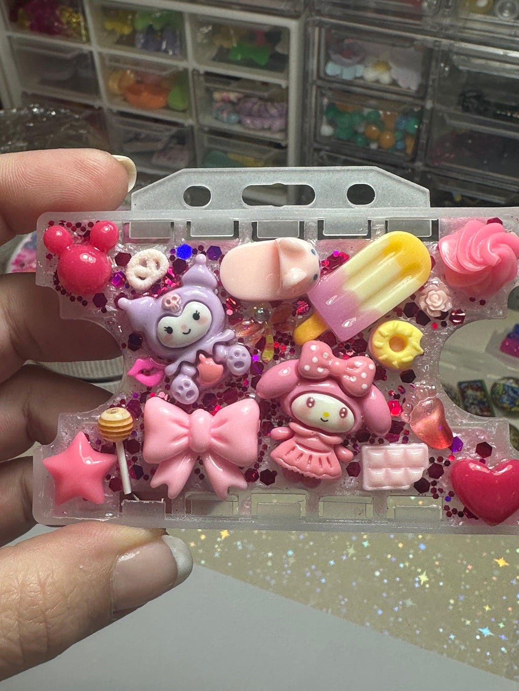 Handmade Resin Charm Lanyard Card Holder