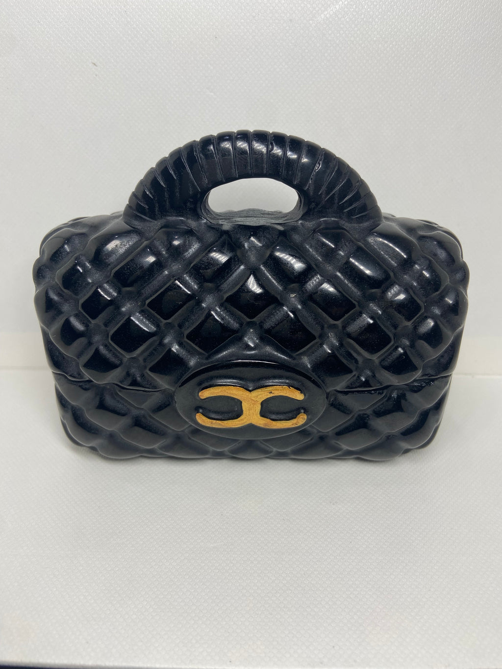 Obsidian HandBag Carving Large