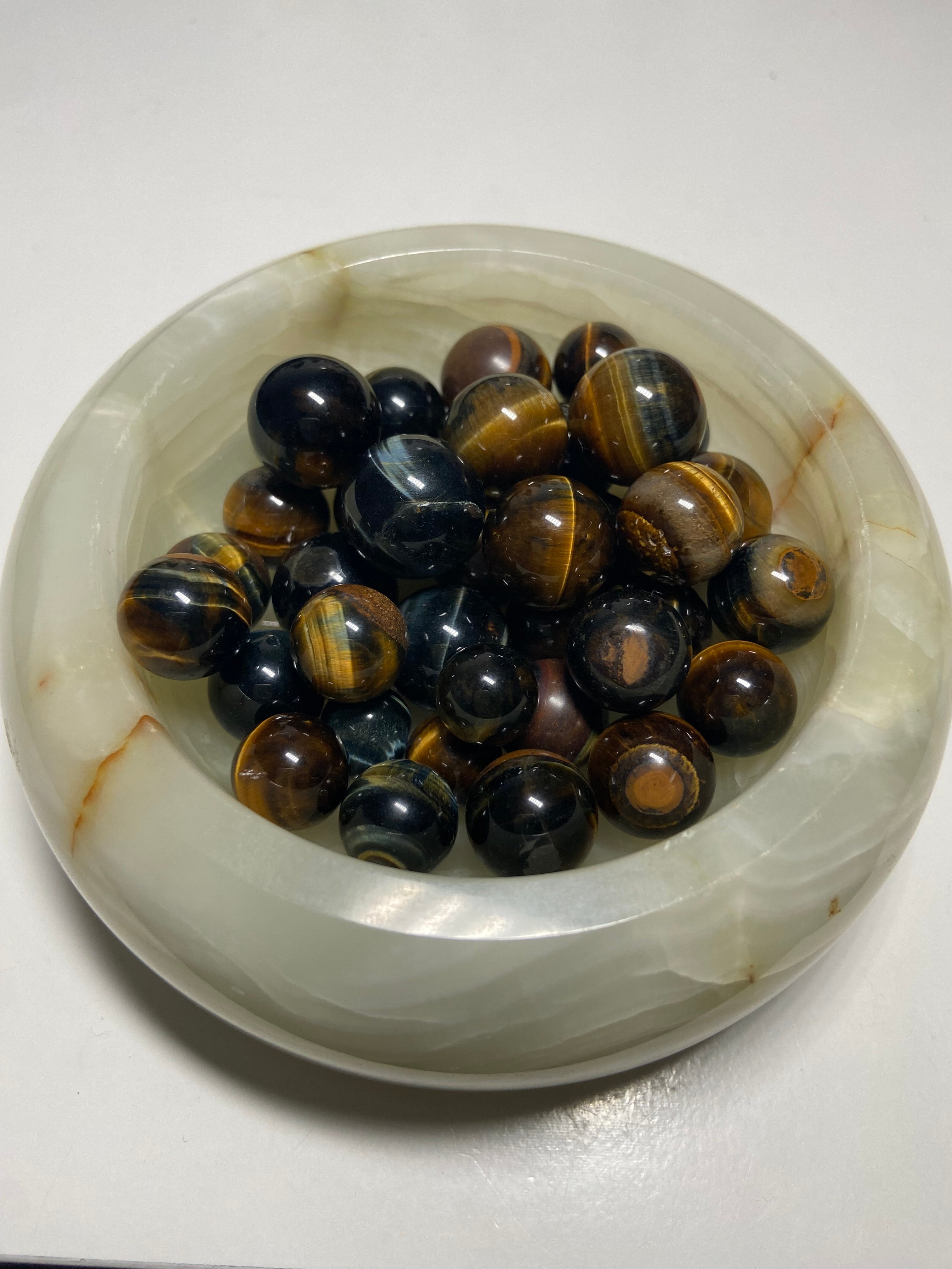 Mini Blue Tigers Eye Spheres