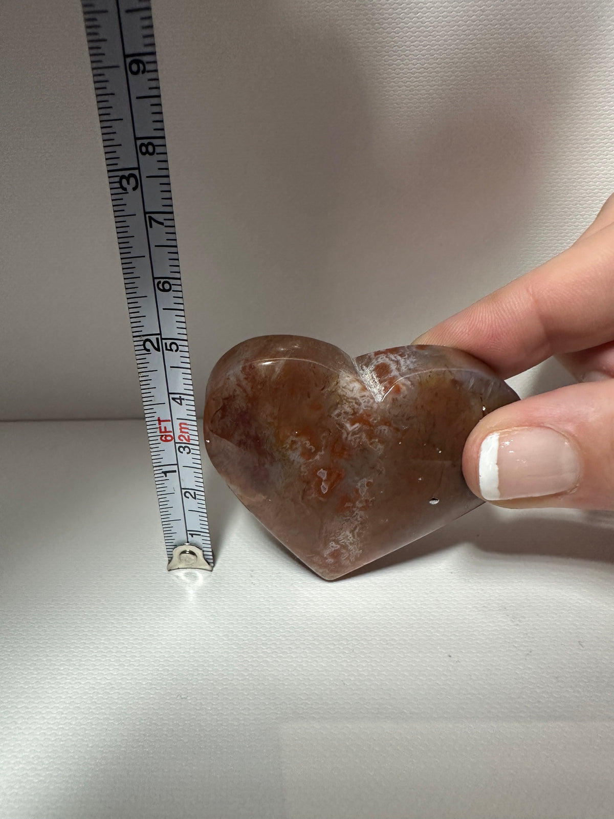 Red Moss Agate Heart 2