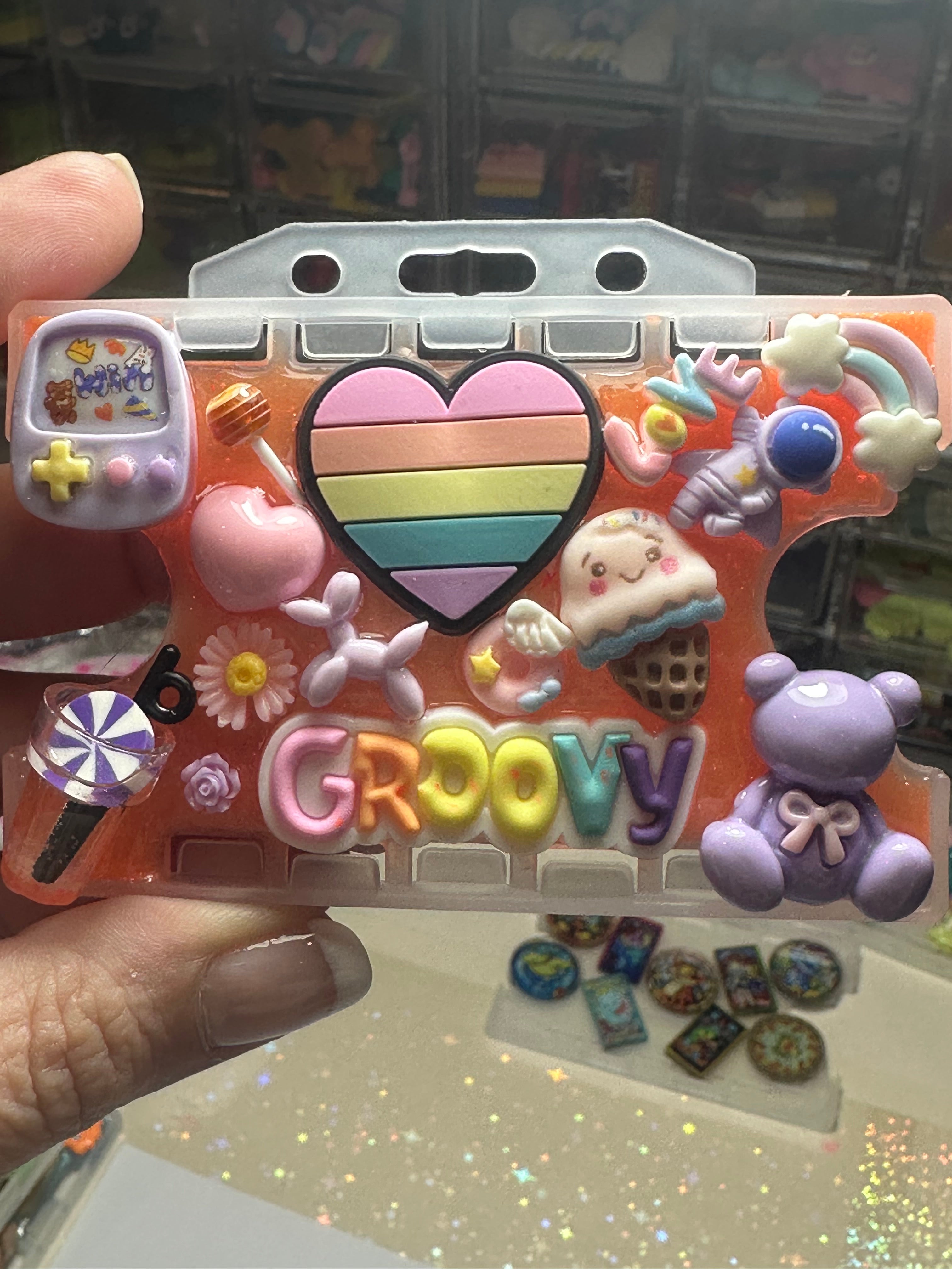 Handmade Resin Charm Lanyard Card Holder