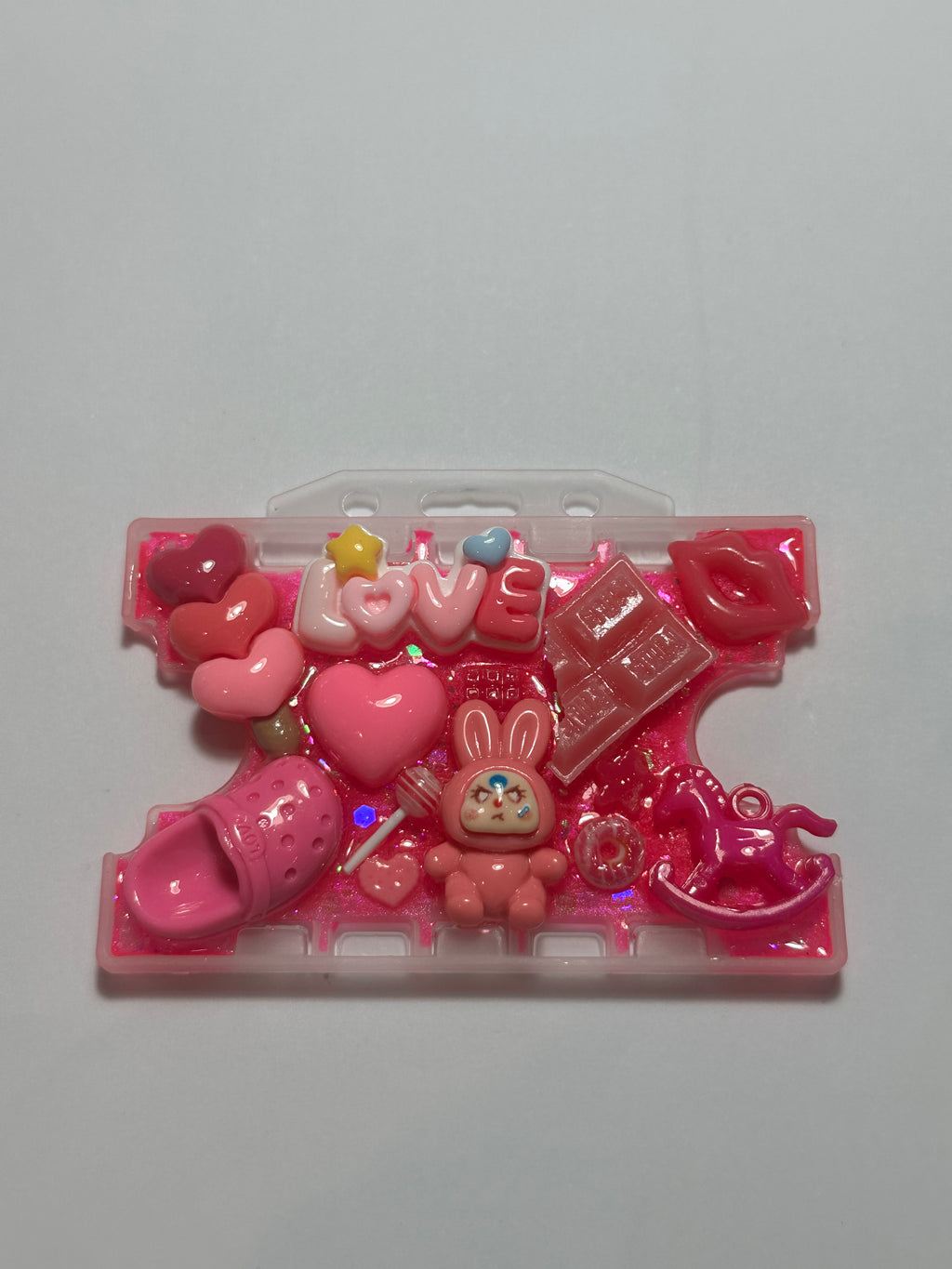 Handmade Resin Charm Lanyard Card Holder