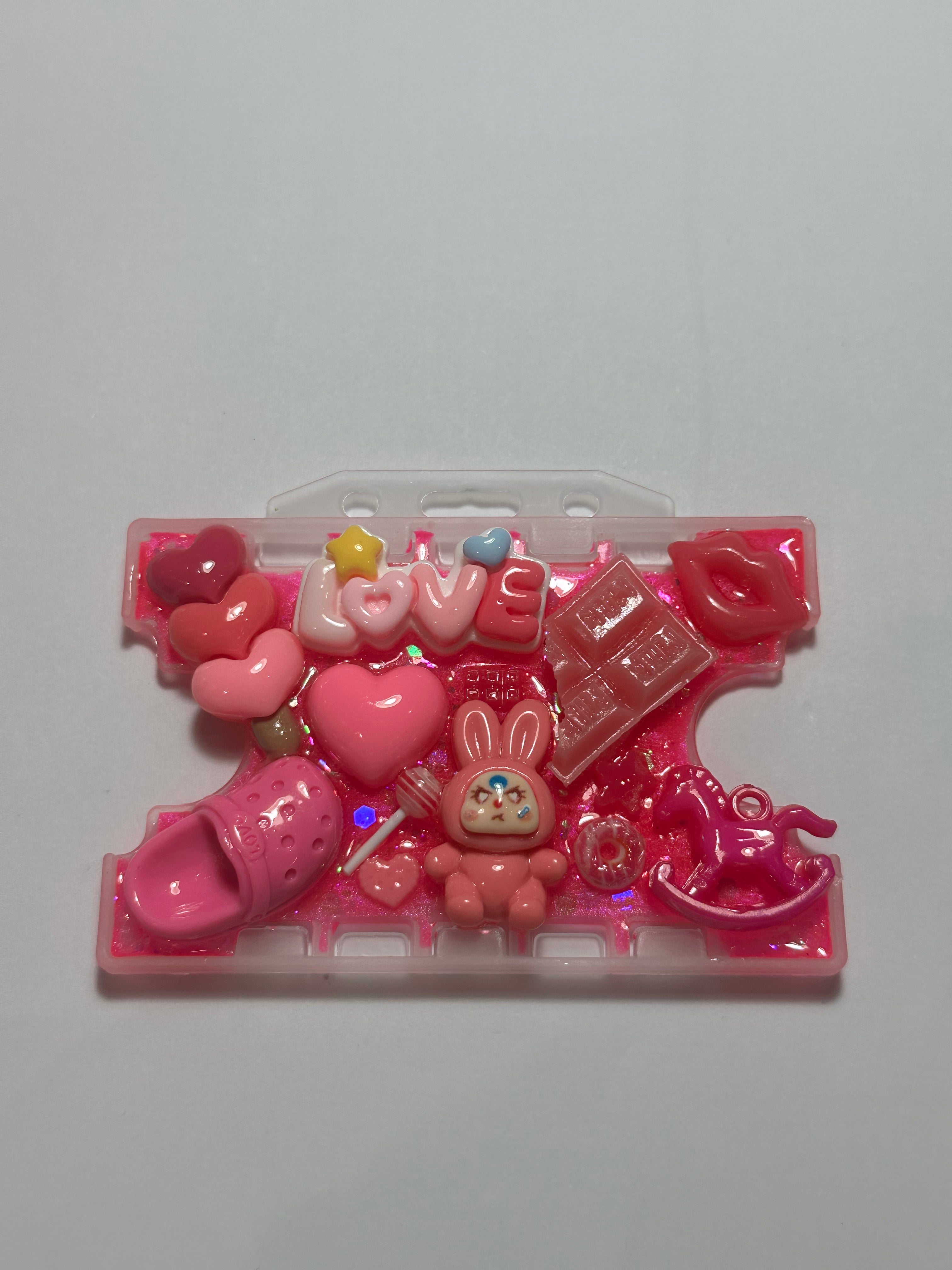 Handmade Resin Charm Lanyard Card Holder