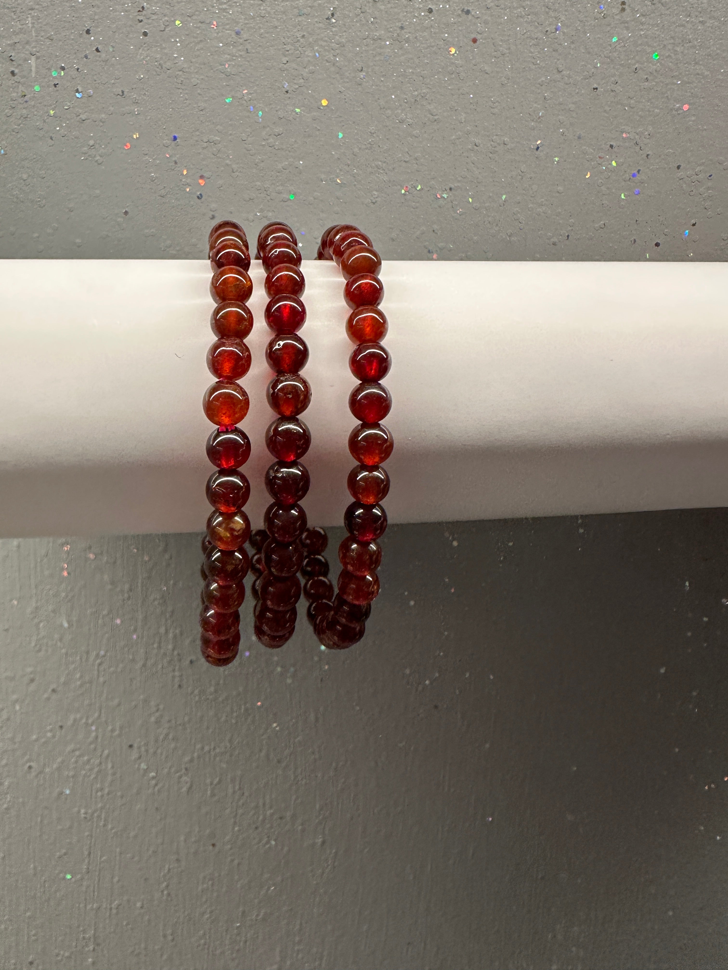 Hessonite Garnet Beaded Bracelet