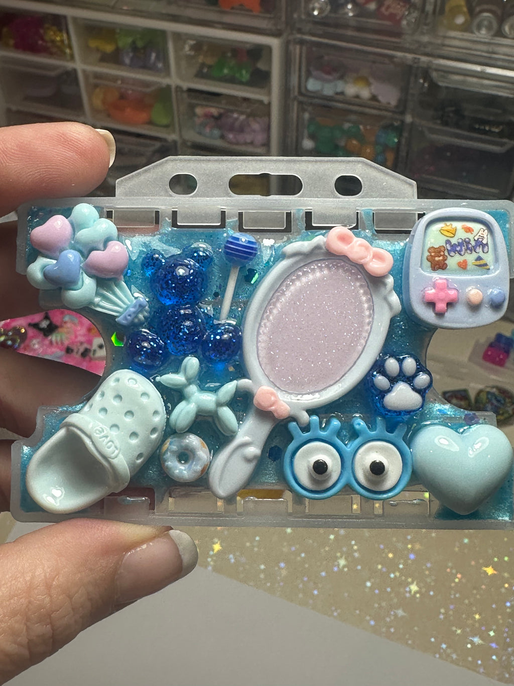 Handmade Resin Charm Lanyard Card Holder