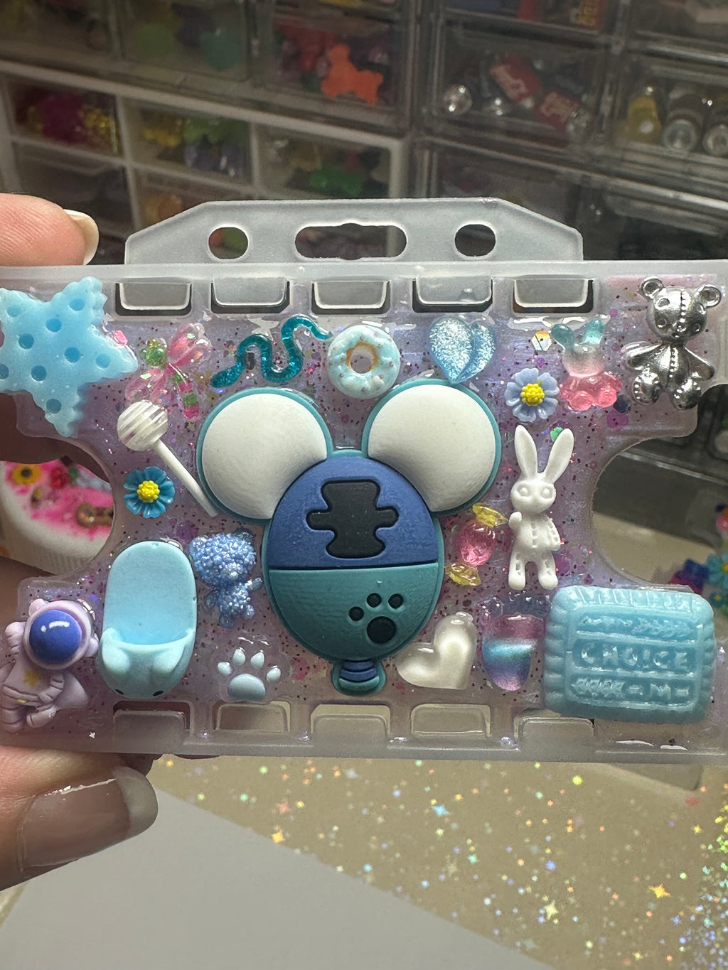 Handmade Resin Charm Lanyard Card Holder