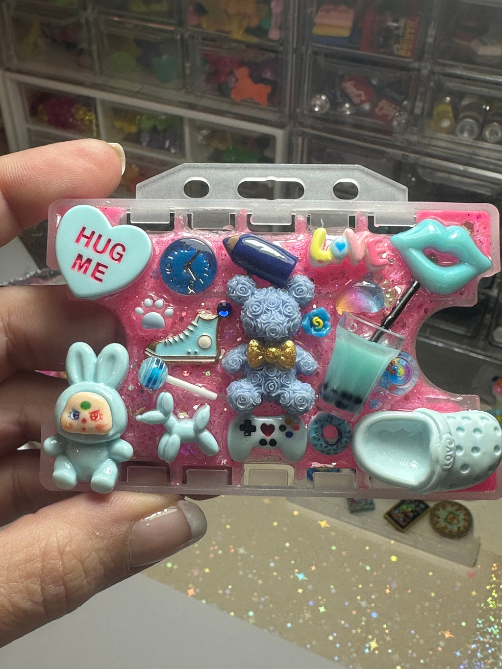 Handmade Resin Charm Lanyard Card Holder