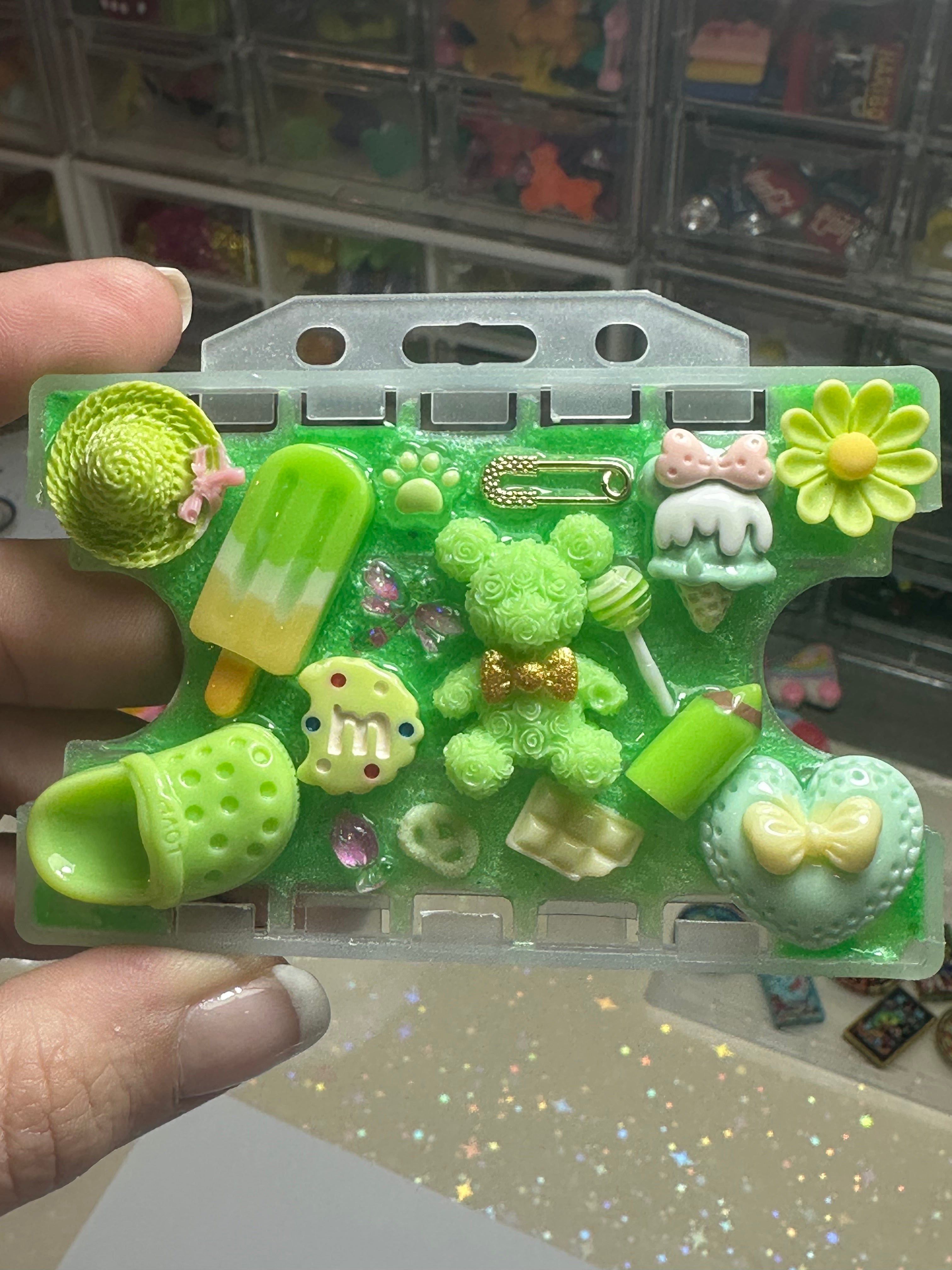 Handmade Resin Charm Lanyard Card Holder