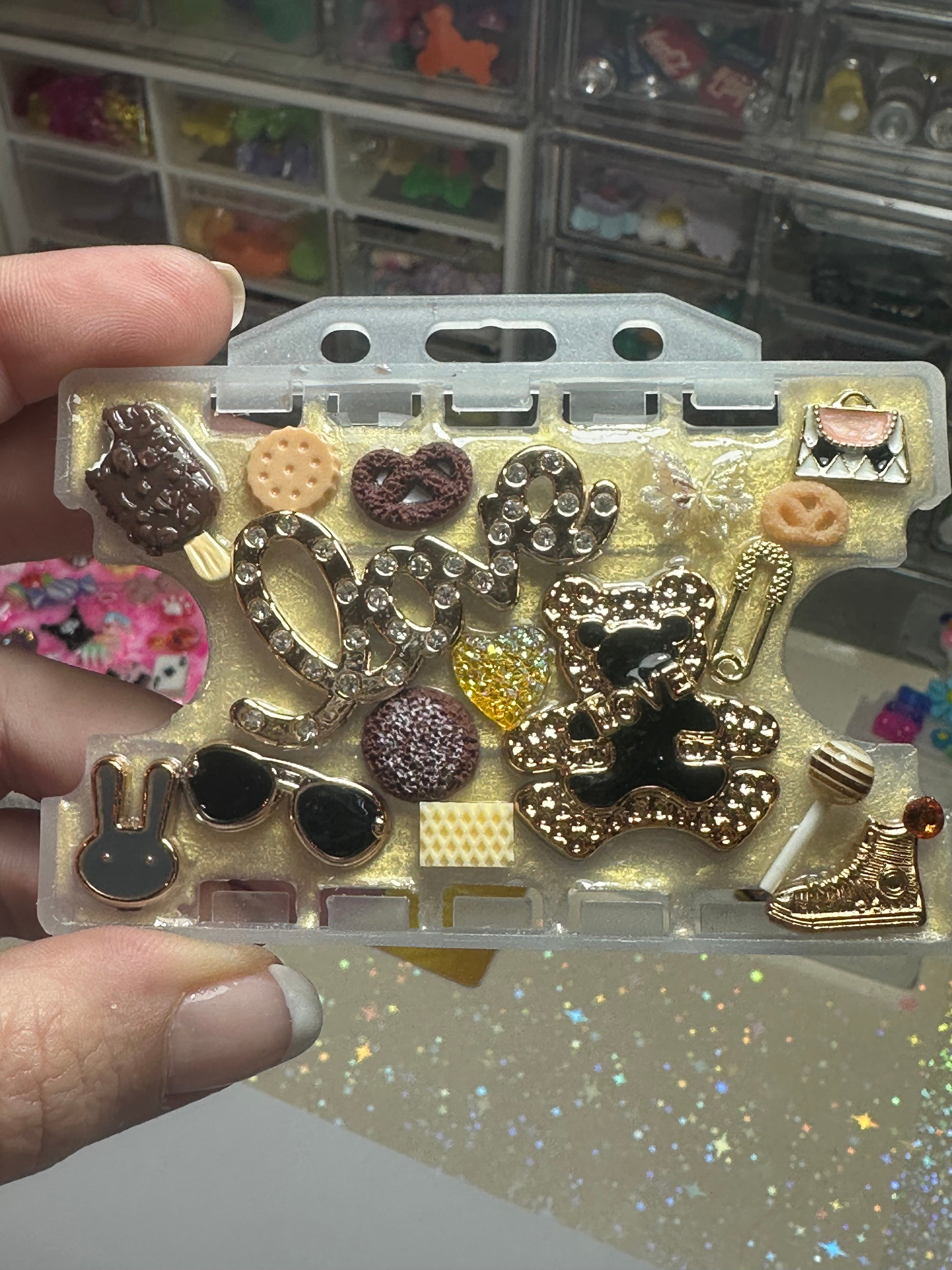 Handmade Resin Charm Lanyard Card Holder