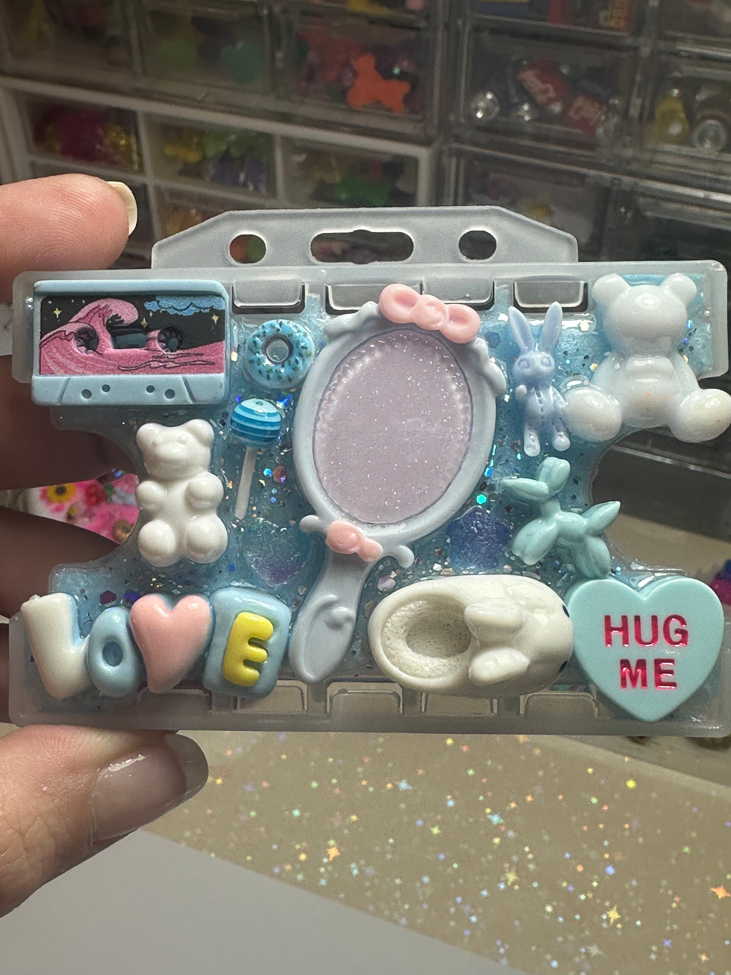 Handmade Resin Charm Lanyard Card Holder