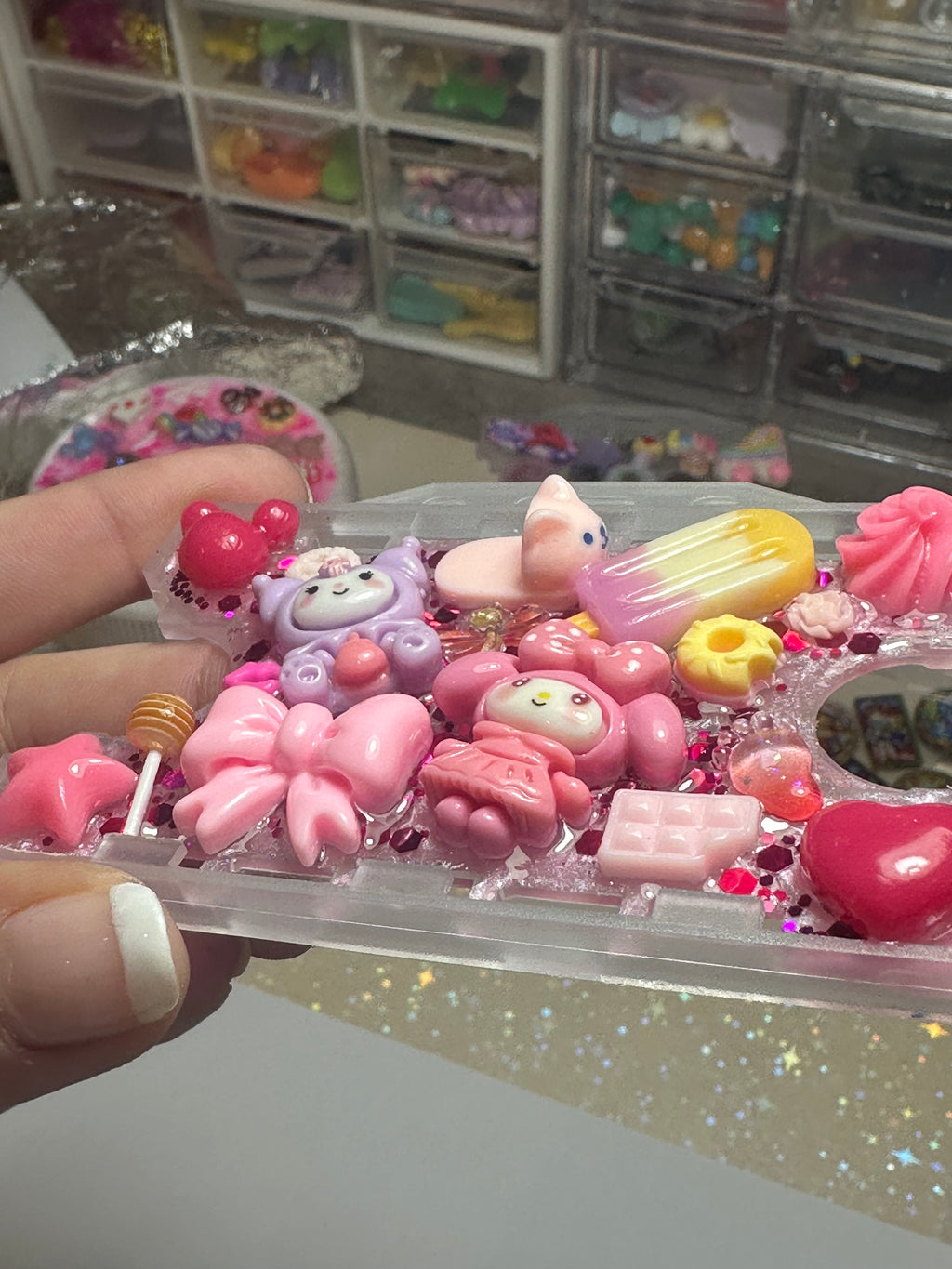 Handmade Resin Charm Lanyard Card Holder