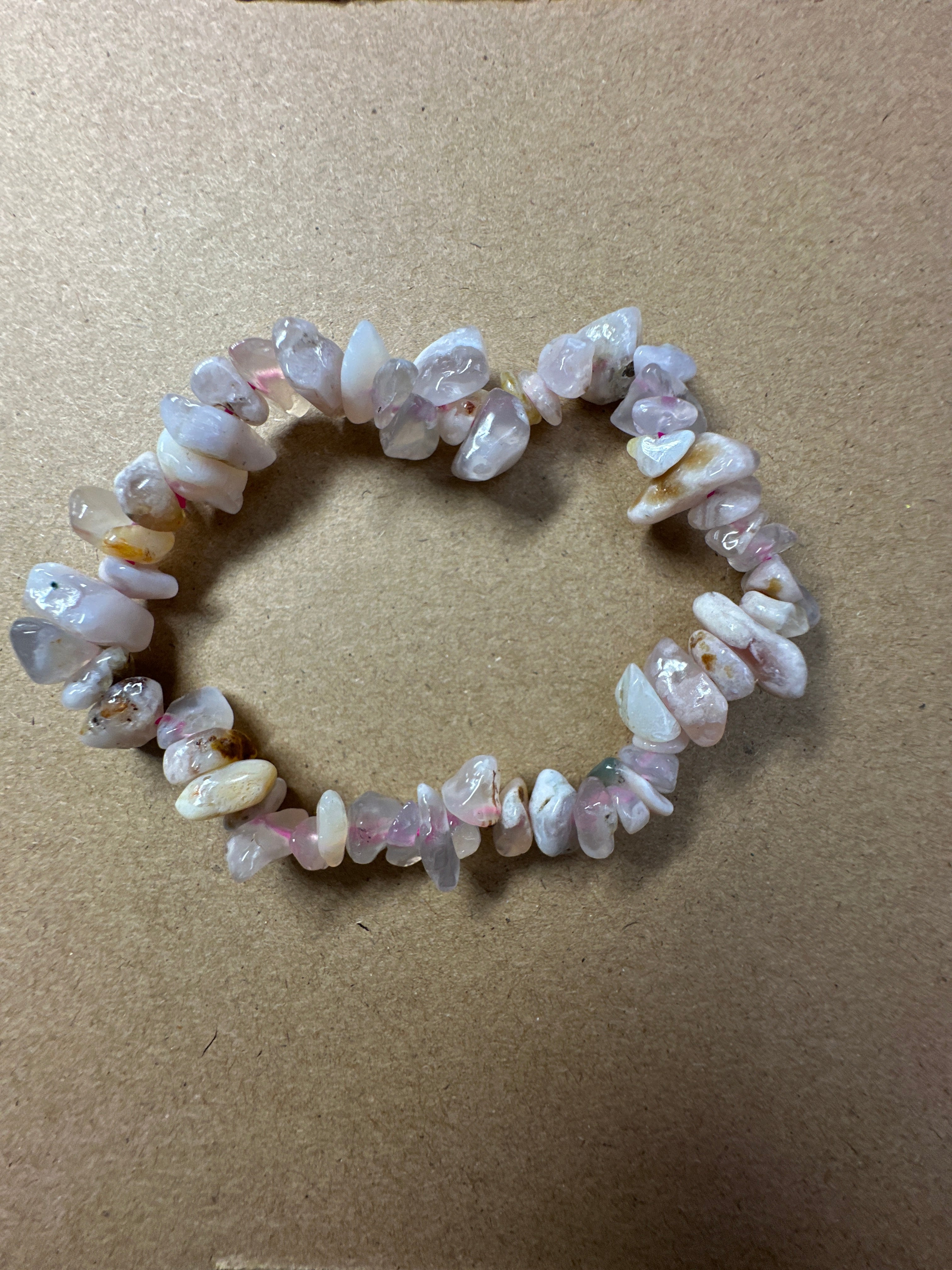 Flower Agate Chip Bracelet