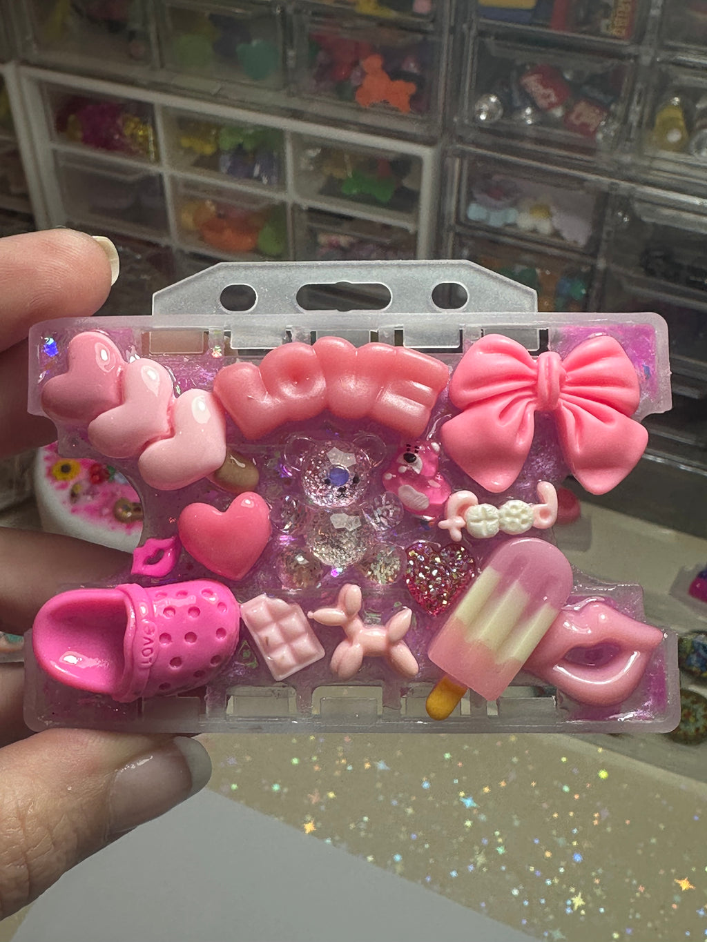 Handmade Resin Charm Lanyard Card Holder