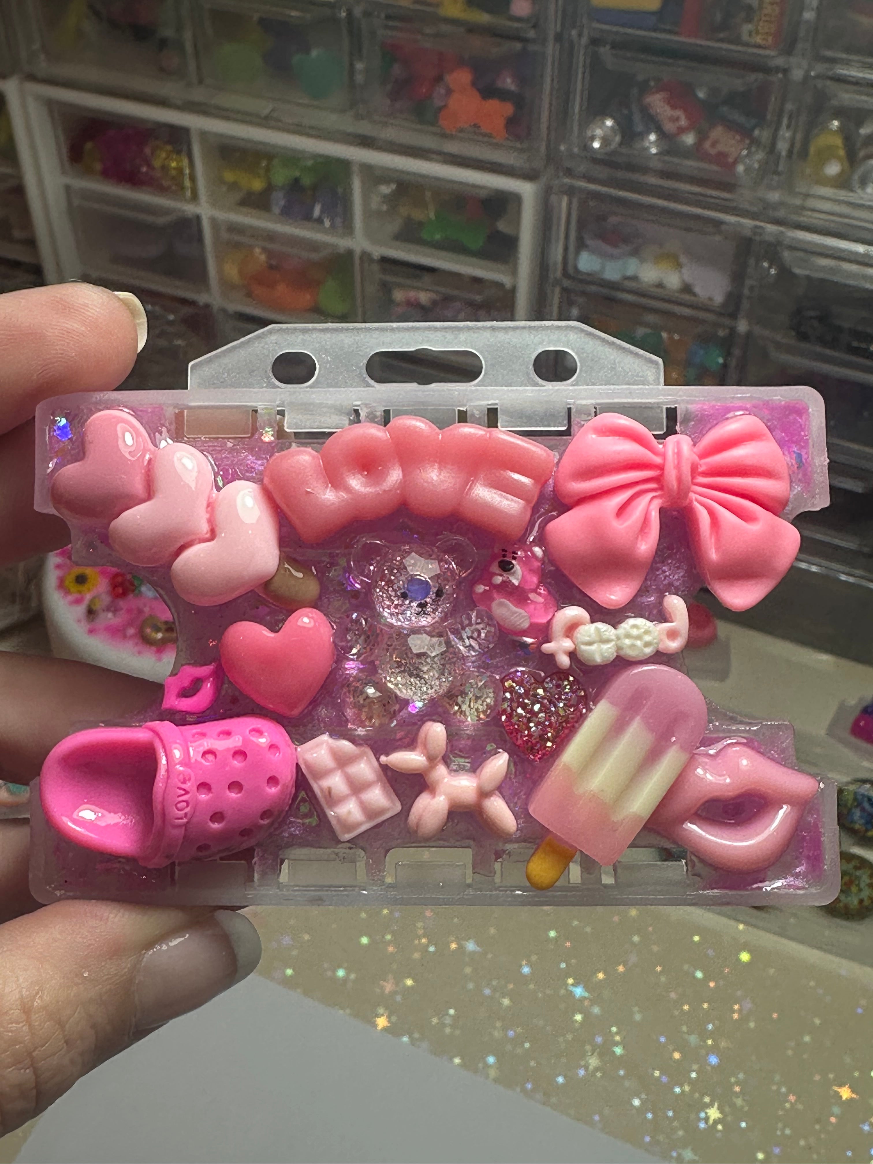 Handmade Resin Charm Lanyard Card Holder