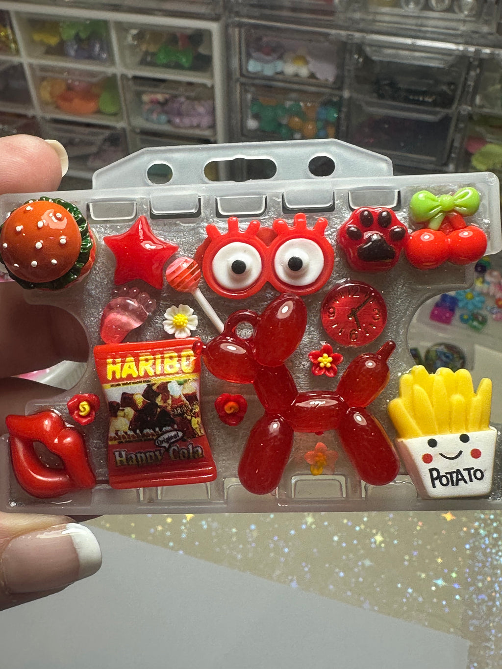 Handmade Resin Charm Lanyard Card Holder