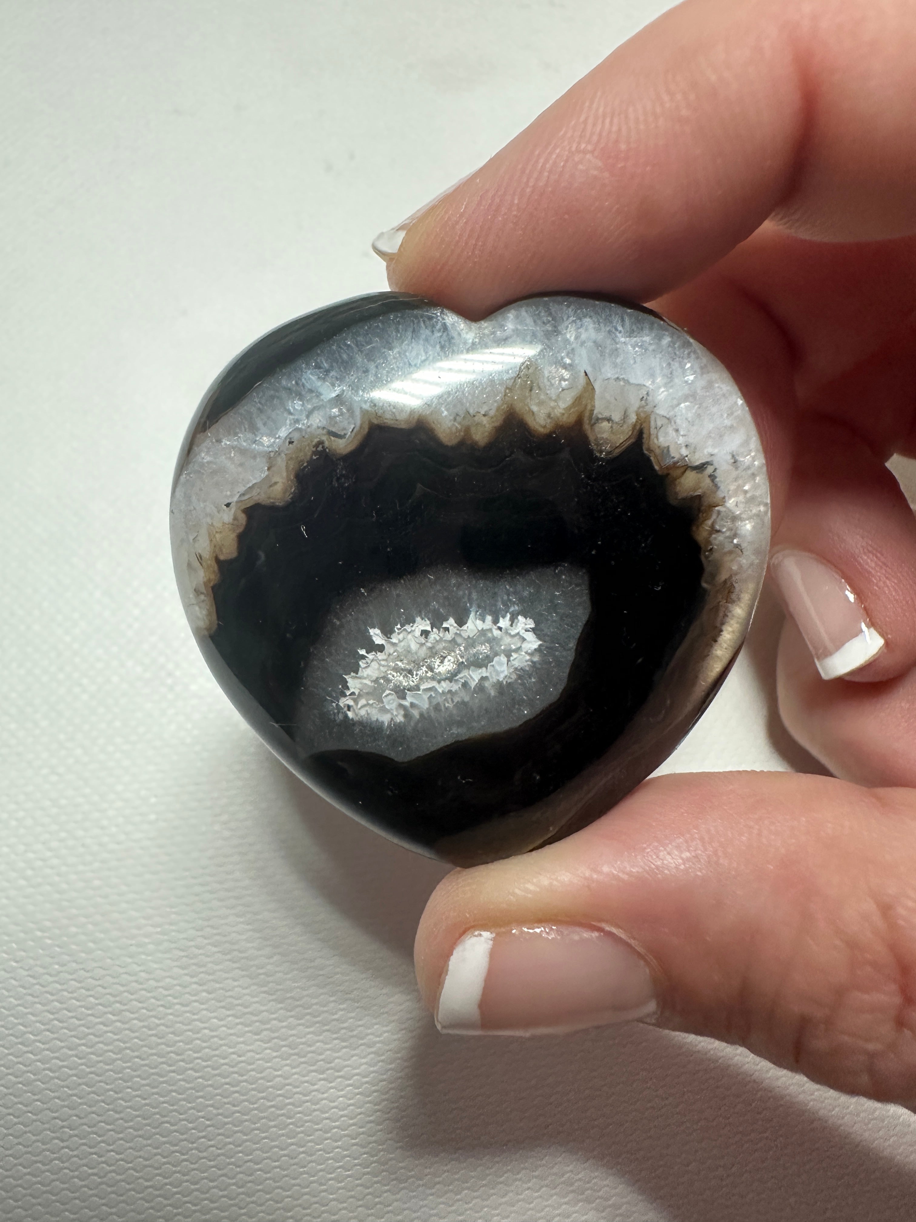 Black Agate Heart 1