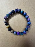 Galaxy Tigers Eye- Crystal Beaded Bracelet