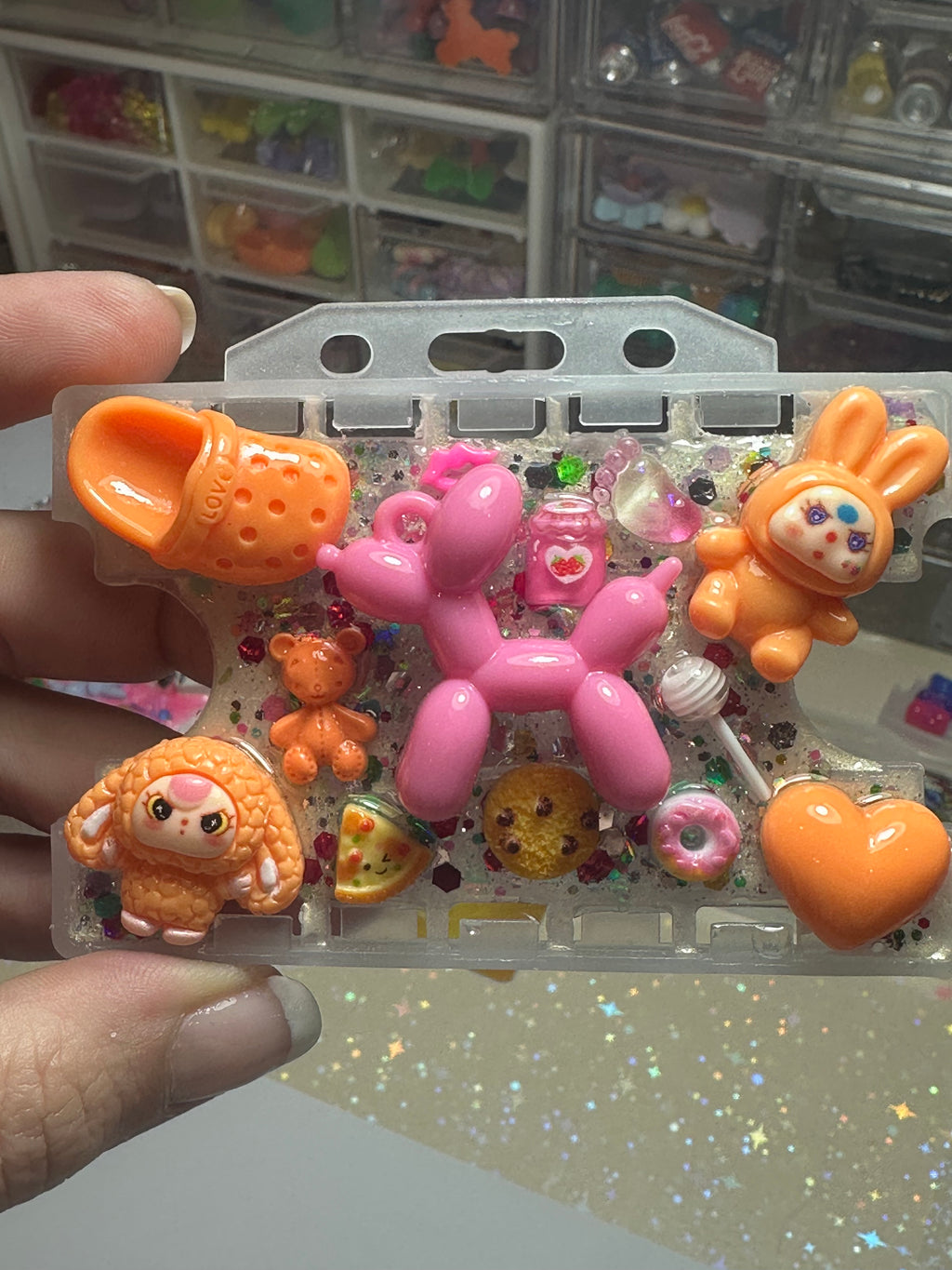 Handmade Resin Charm Lanyard Card Holder