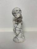 Howlite Hear No Evil See No Evil Speak No Evil Skull Carving