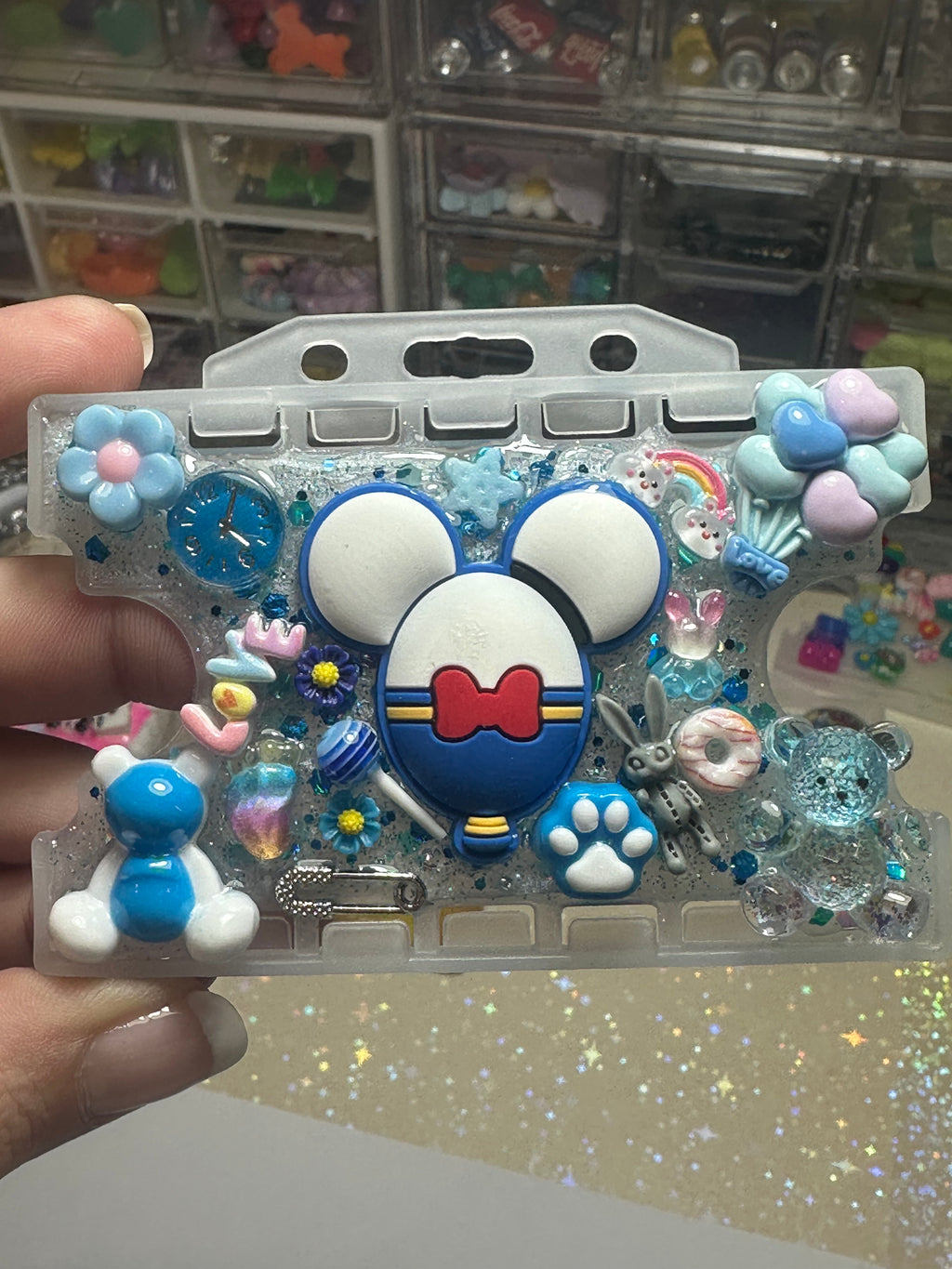 Handmade Resin Charm Lanyard Card Holder