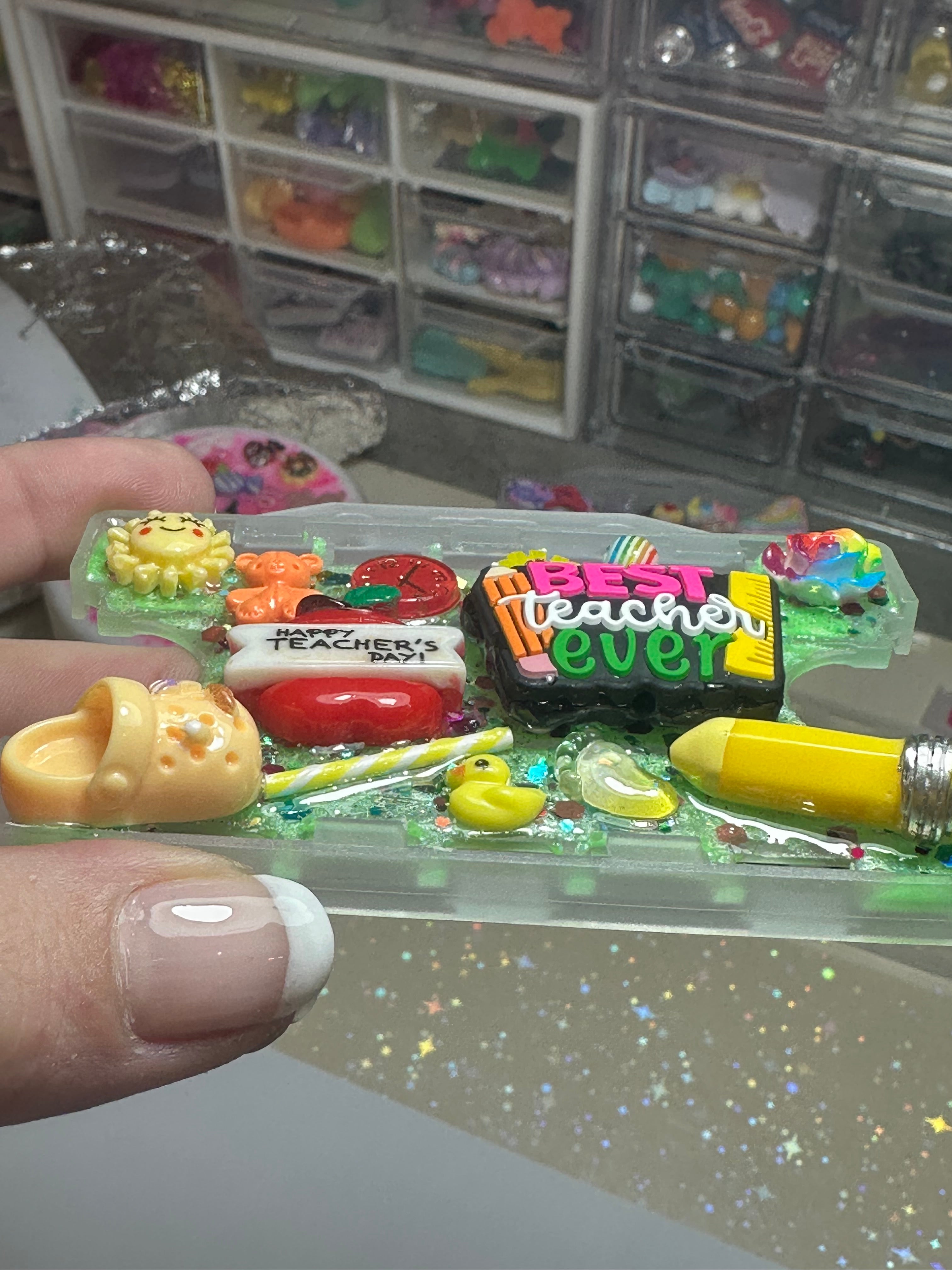 Handmade Resin Charm Lanyard Card Holder