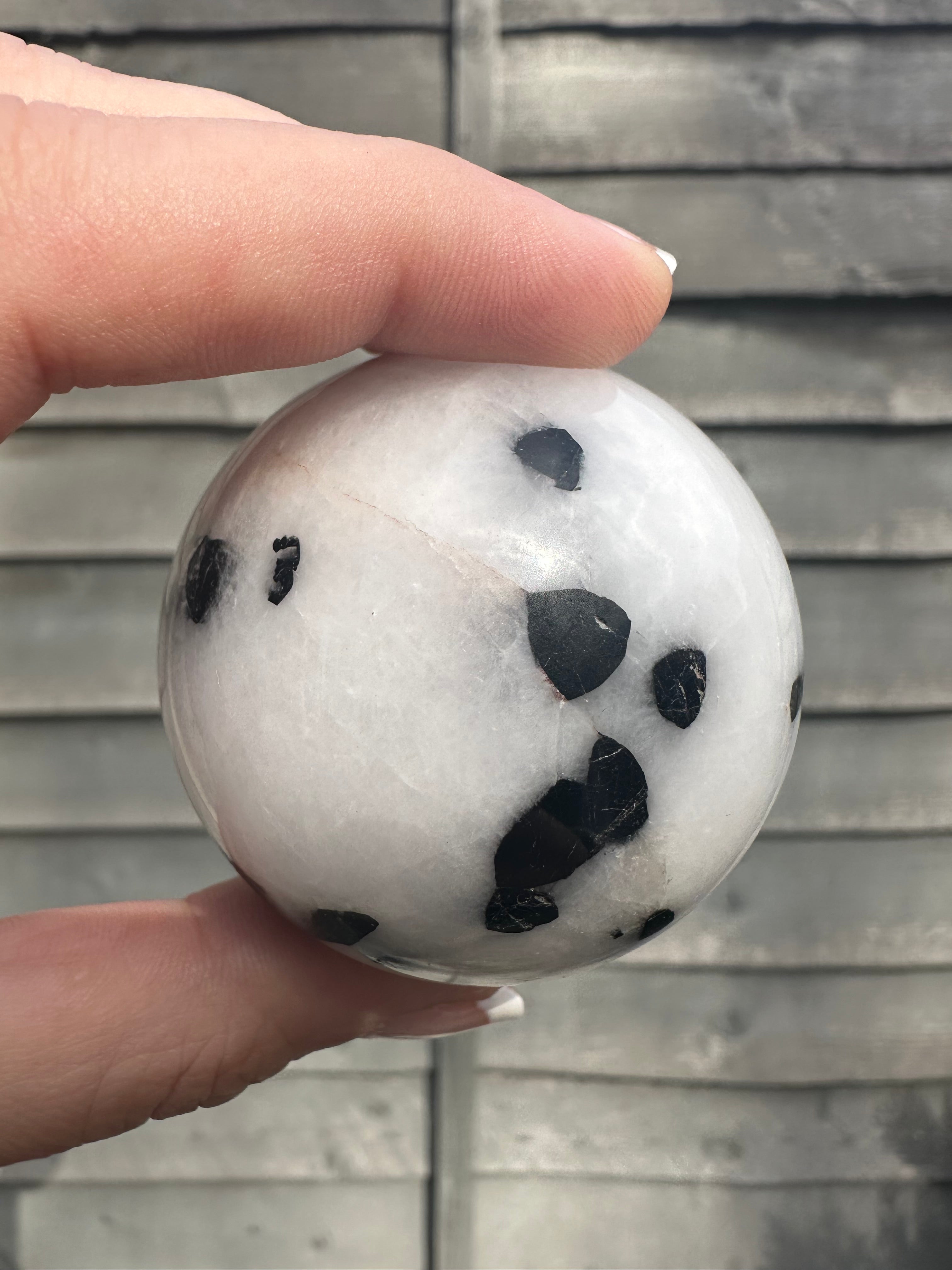 Black Tourmaline in Quartz Sphere