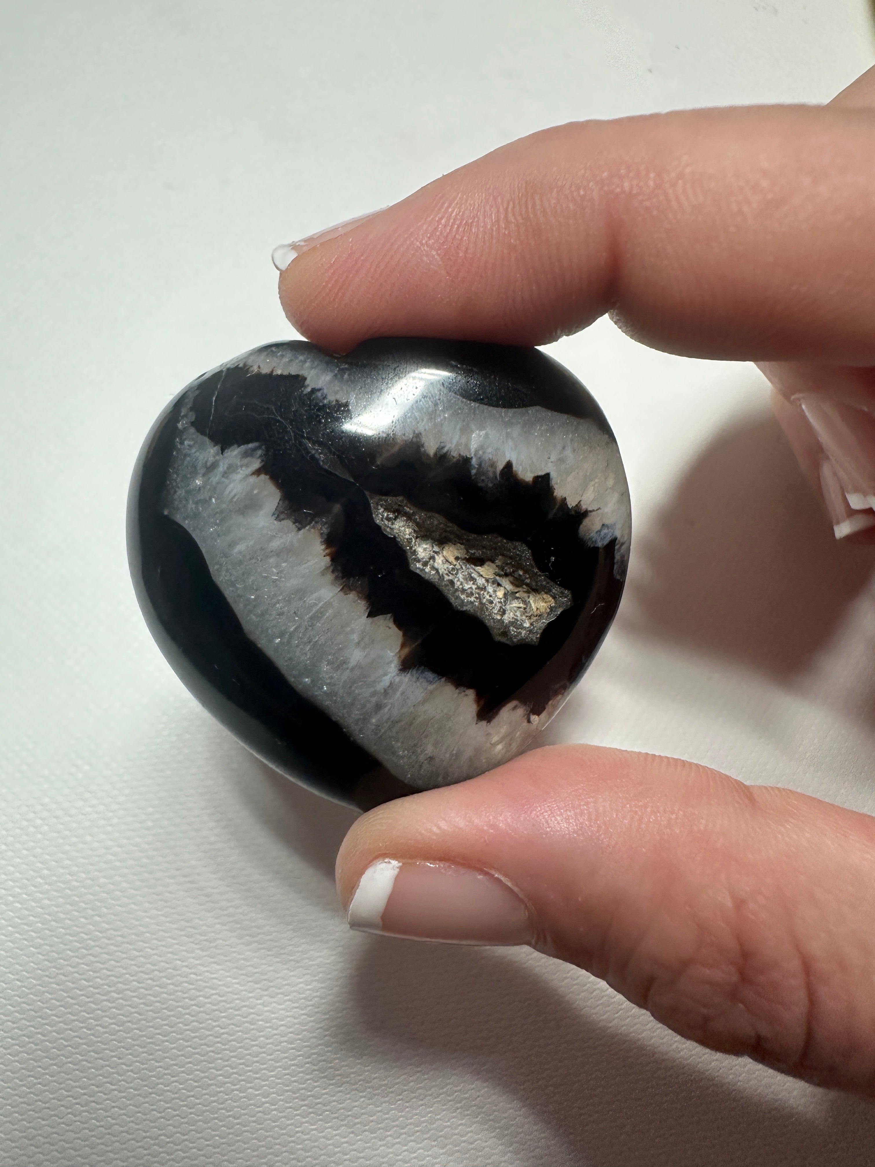 Black Agate Heart 2