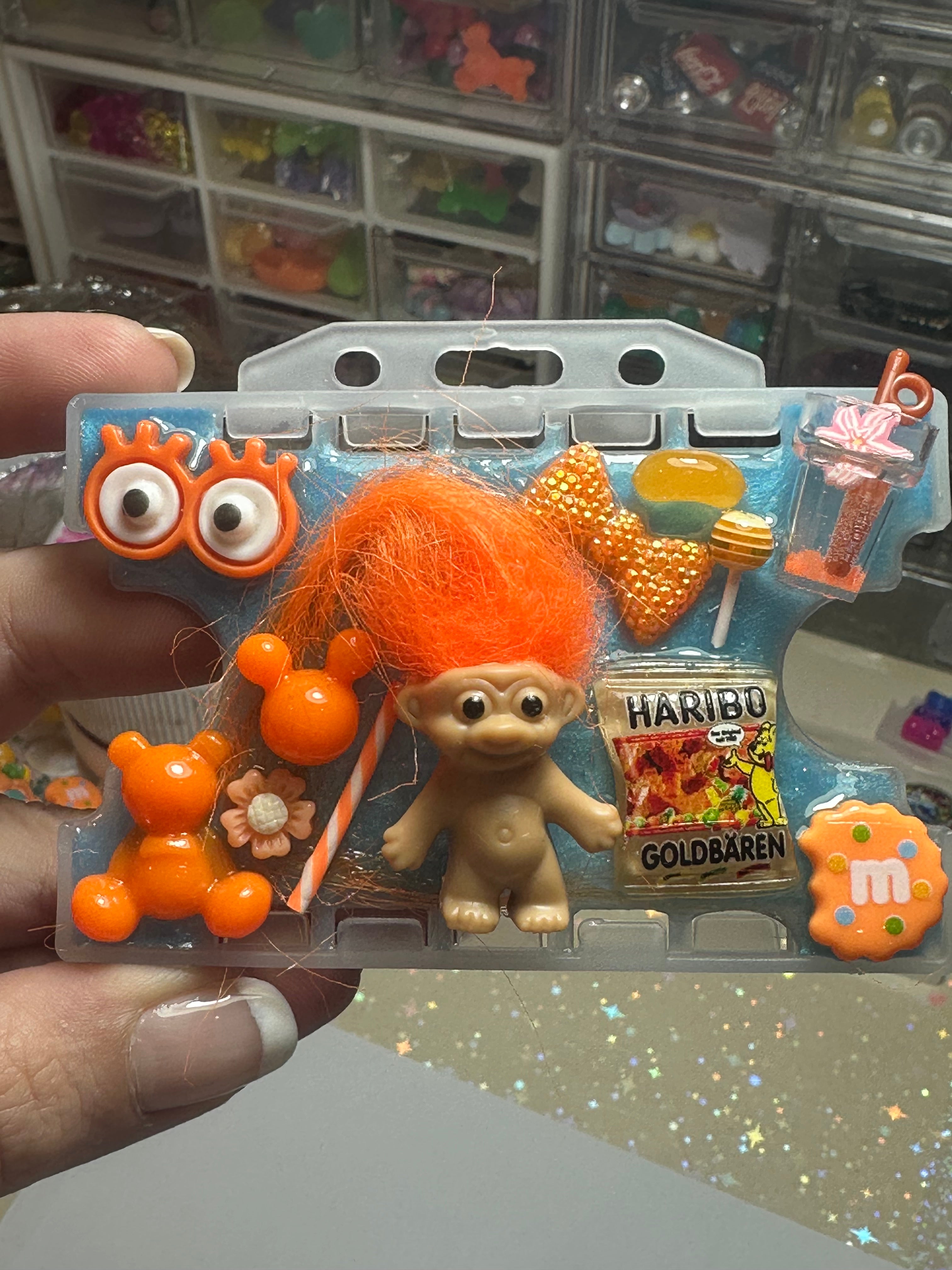 Handmade Resin Charm Lanyard Card Holder