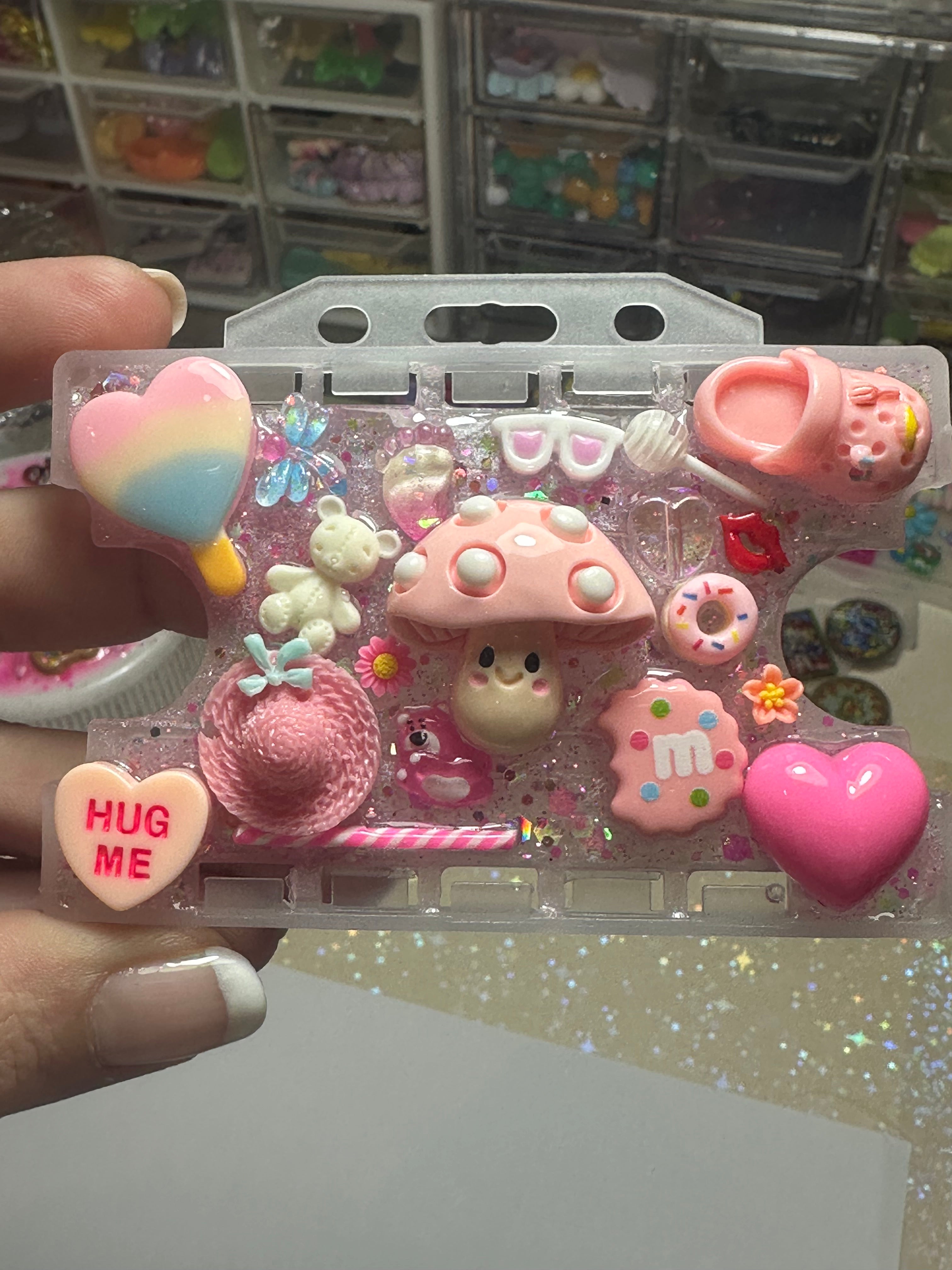 Handmade Resin Charm Lanyard Card Holder