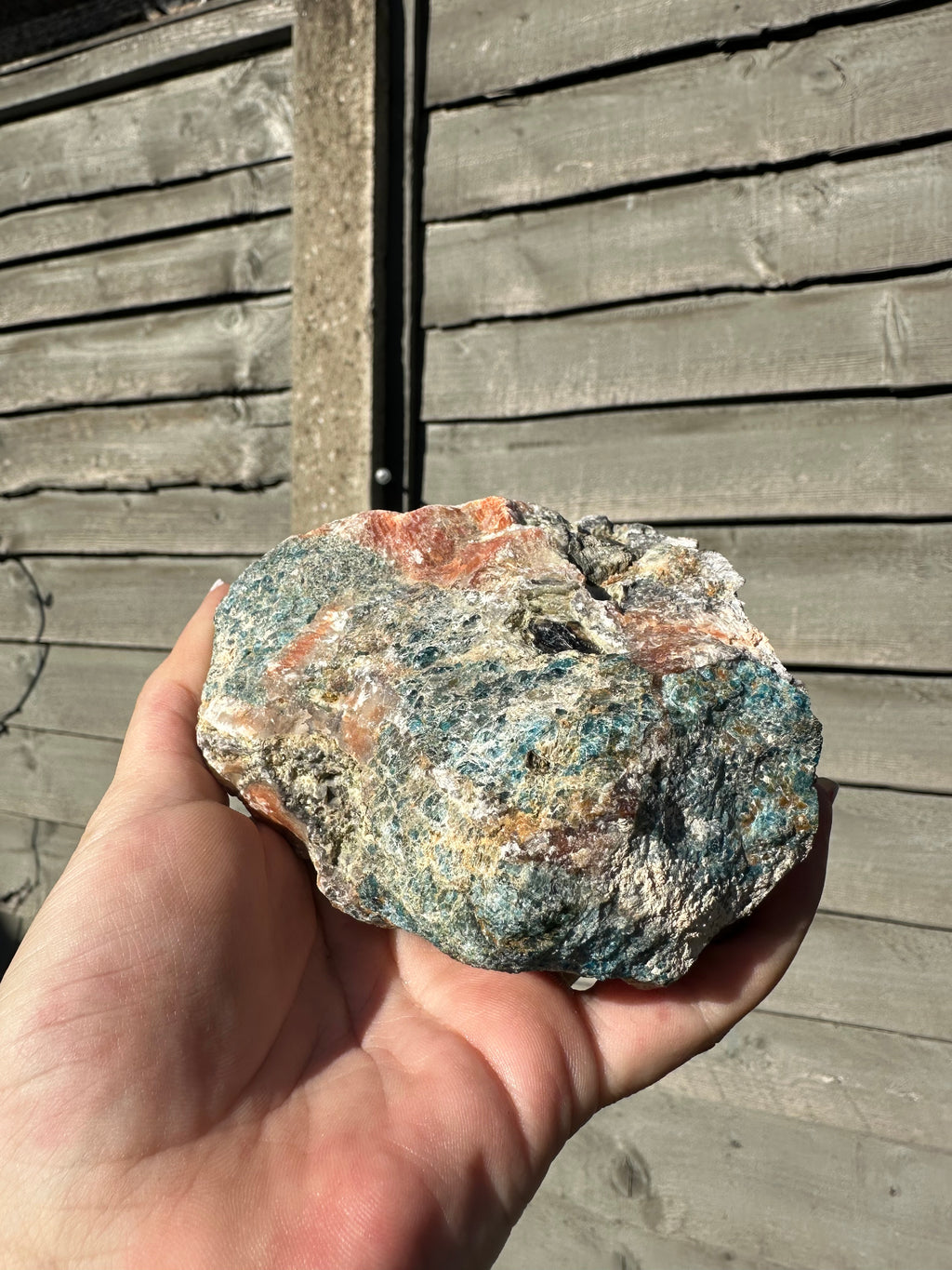 Raw Blue Apatite & Sunstone Raw