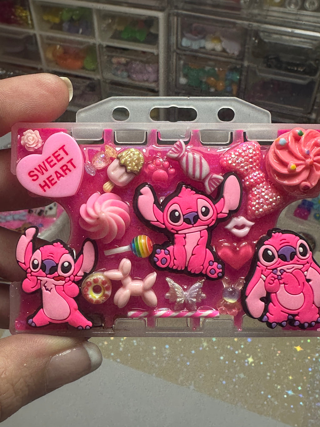 Handmade Resin Charm Lanyard Card Holder