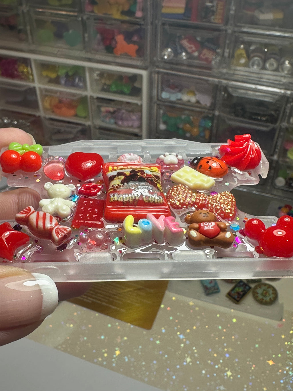 Handmade Resin Charm Lanyard Card Holder